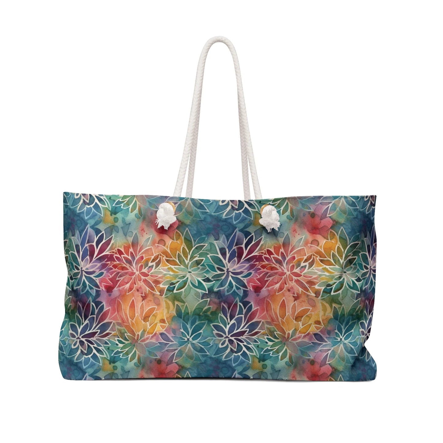 Colorful Summer Floral Abstraction Weekender Bag