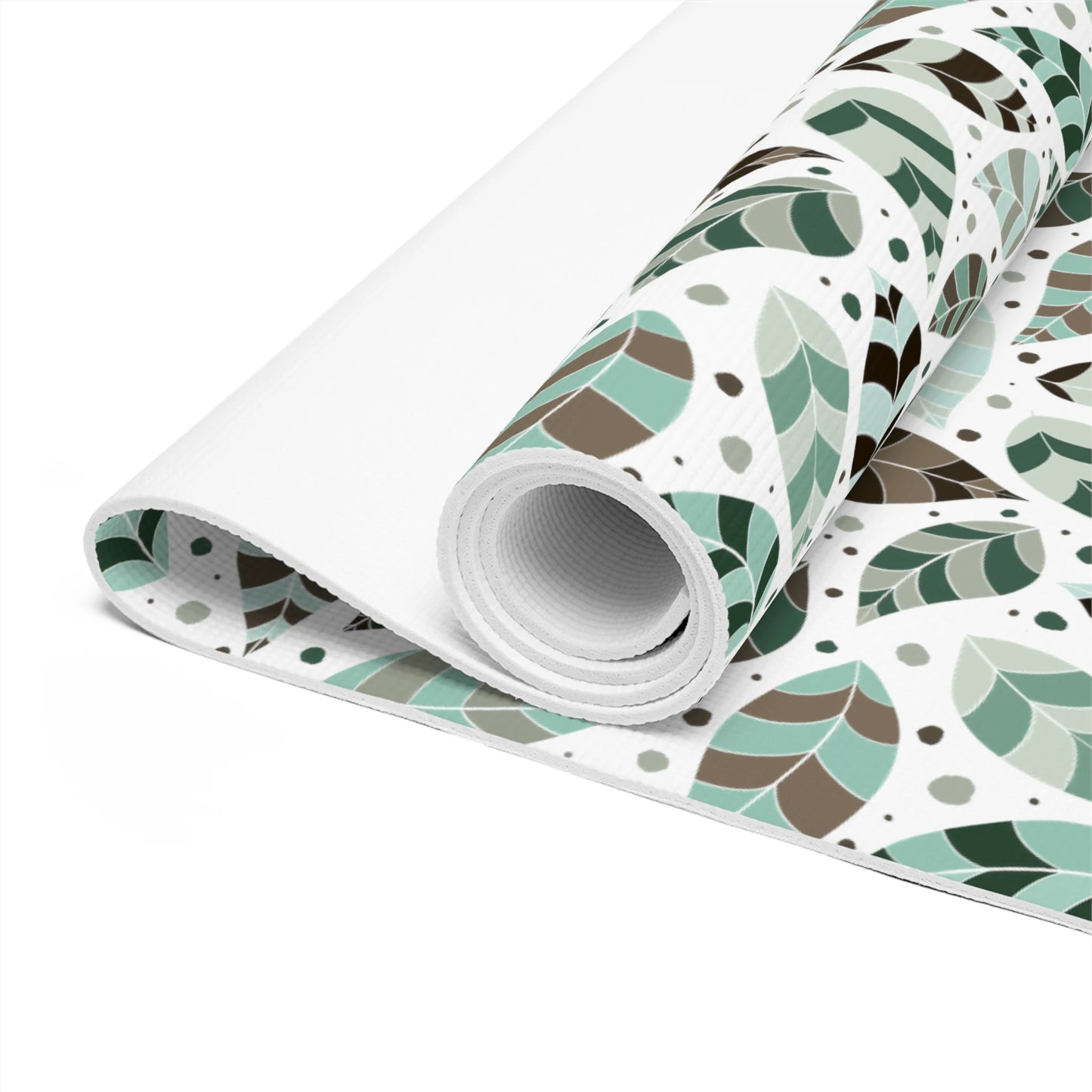 Green Leafy Ornament Foam Yoga Mat
