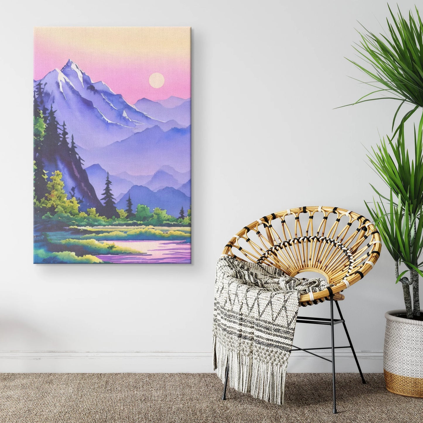 Magic Mountain Landscape Canvas Wall Art
