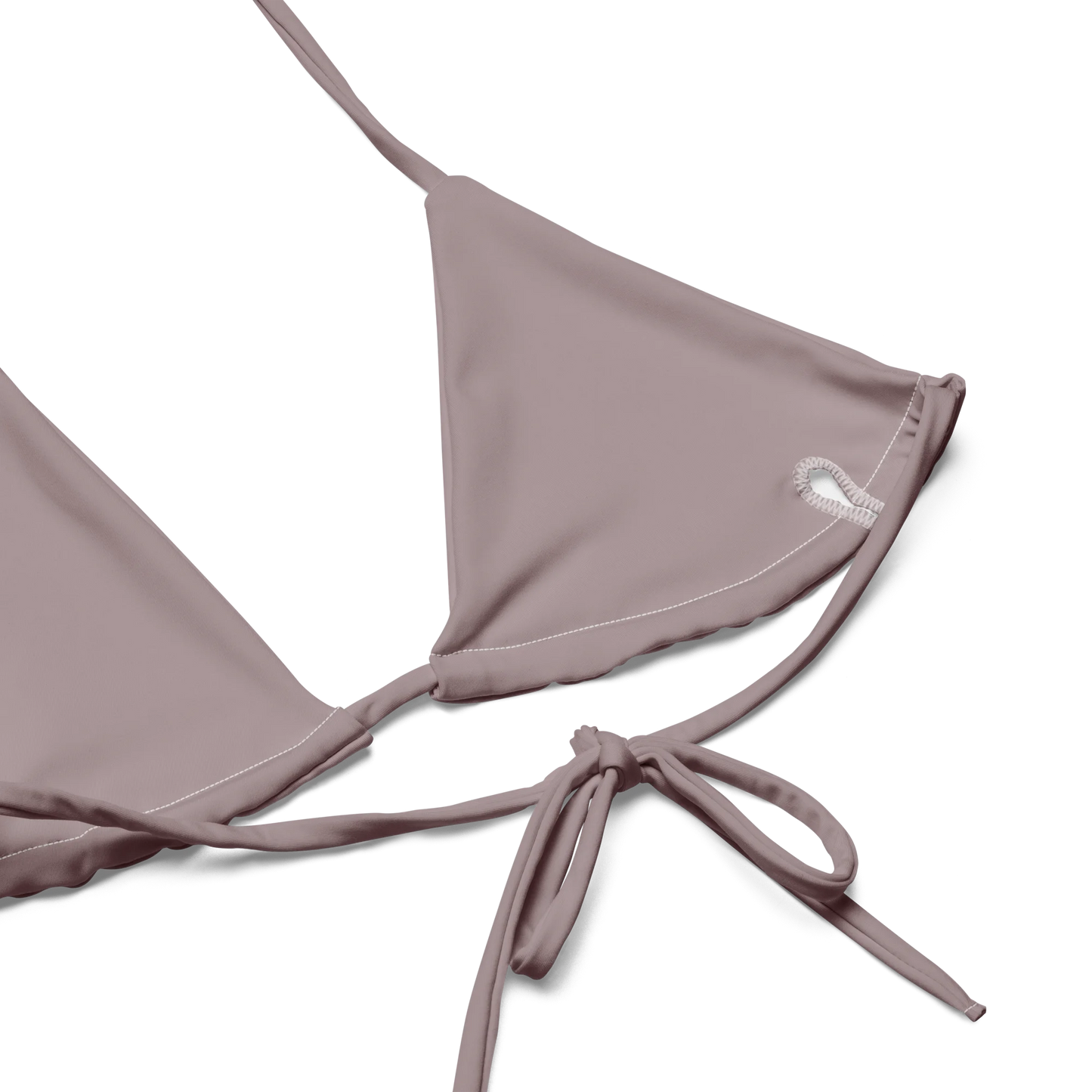 Pinkish Gray Basic Recycled String Bikini