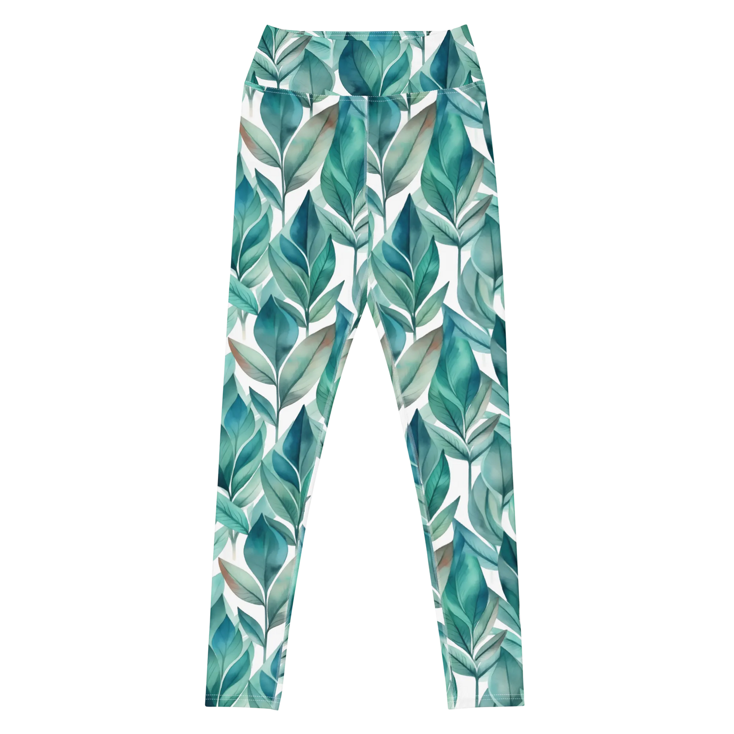 Leafy Chic Yoga Leggings