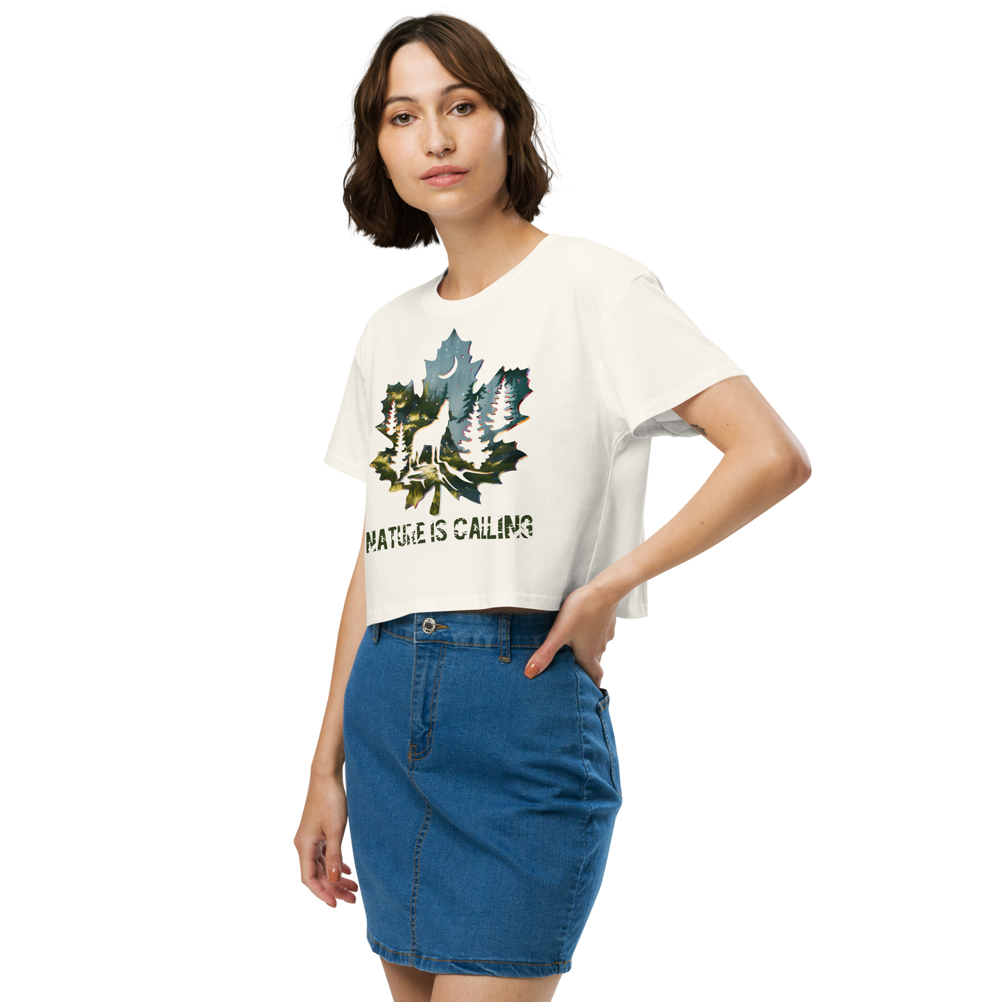 "Nature is Calling" Crop Top T-shirt