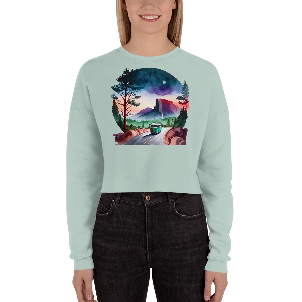 "Misty Morning Trails" Crop Sweatshirt
