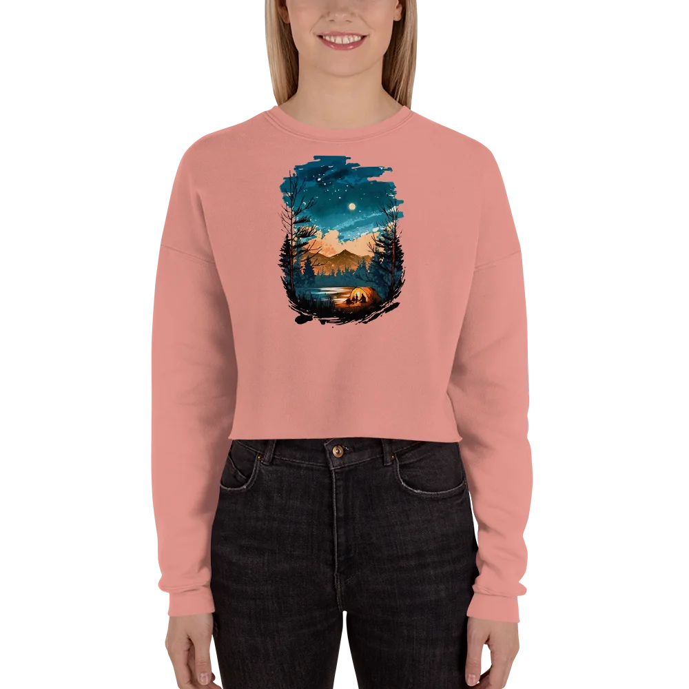 "Lost in Nature's Embrace" Crop Sweatshirt