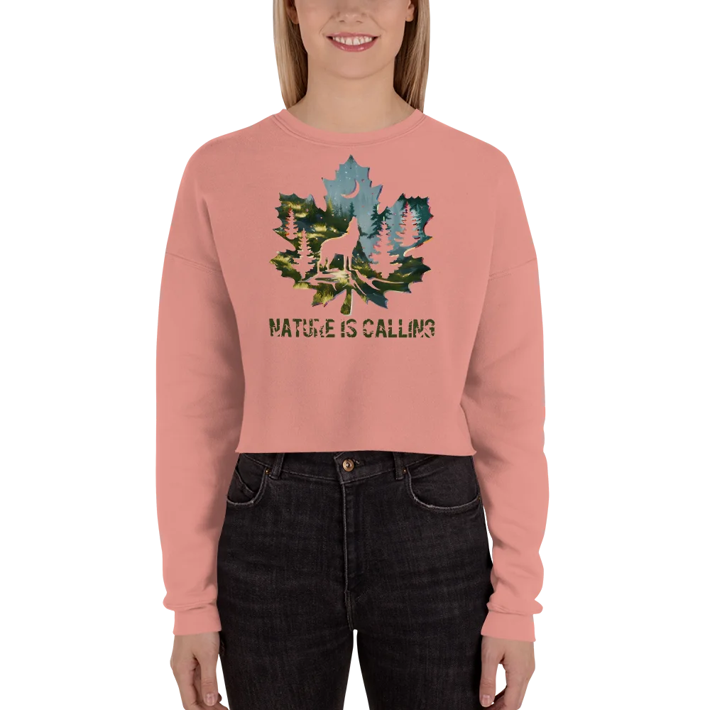 "Nature is Calling" Crop Sweatshirt