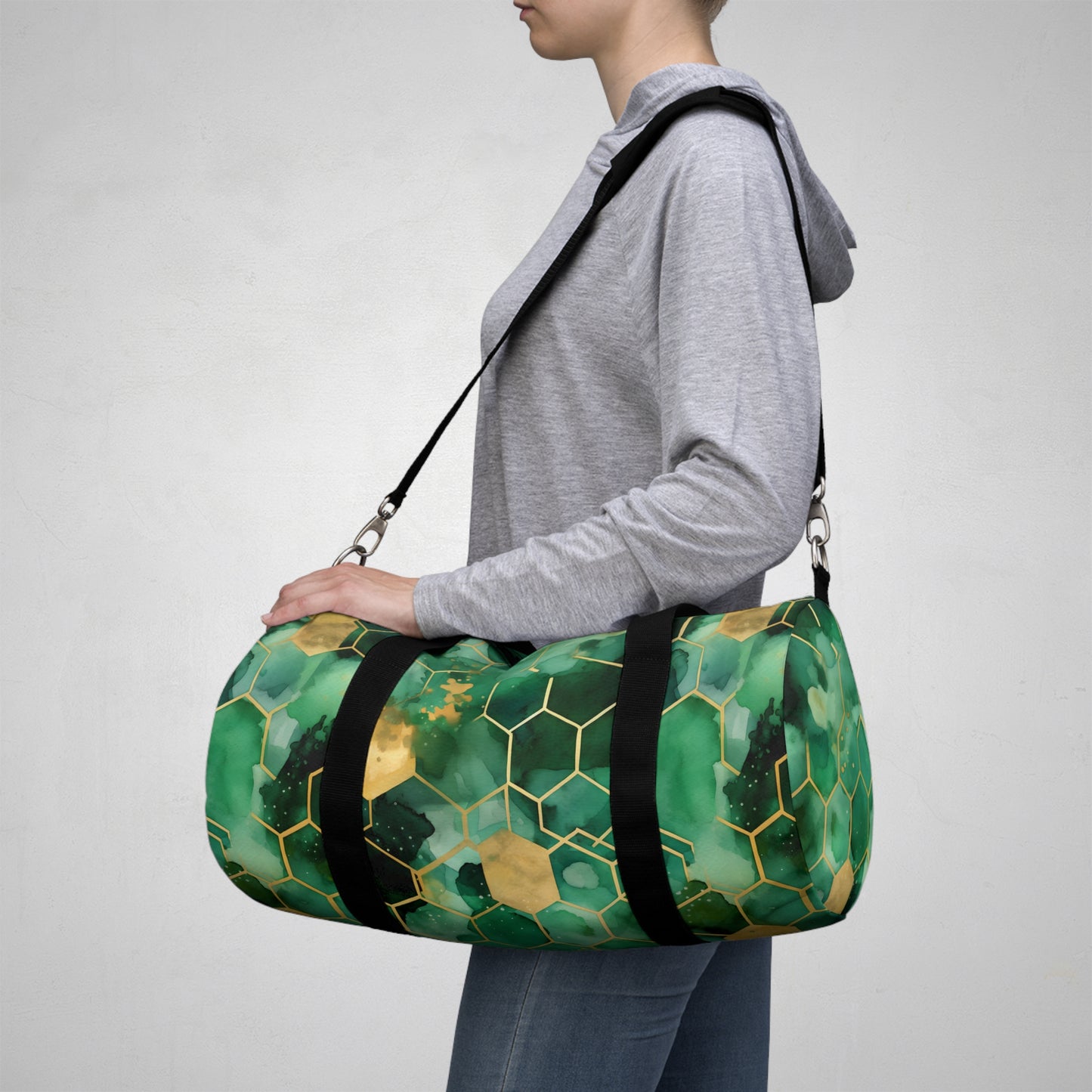Abstract Verdant Elegance Duffel Bag