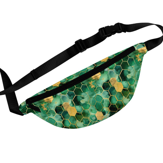 Abstract Verdant Elegance Fanny Pack