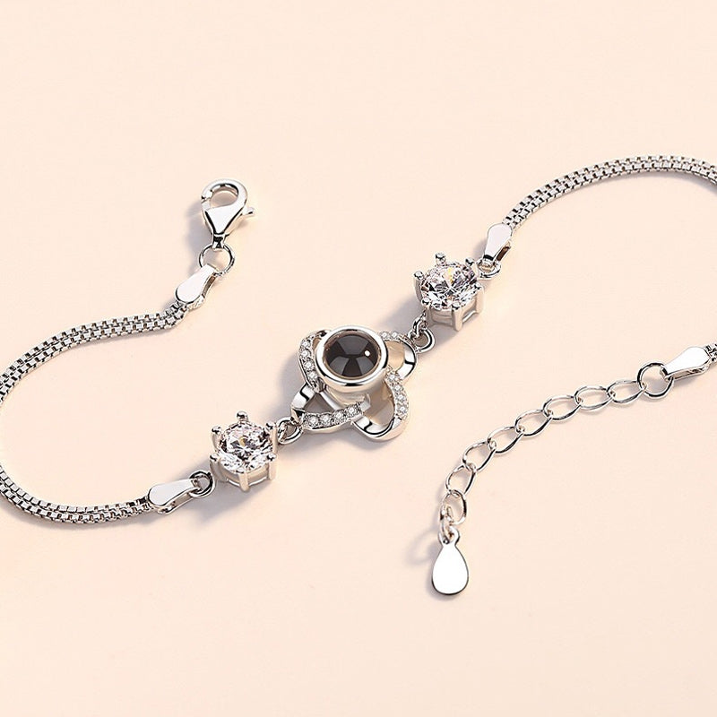 Custom Jewelry Lucky Clover Photo Projection Bracelet