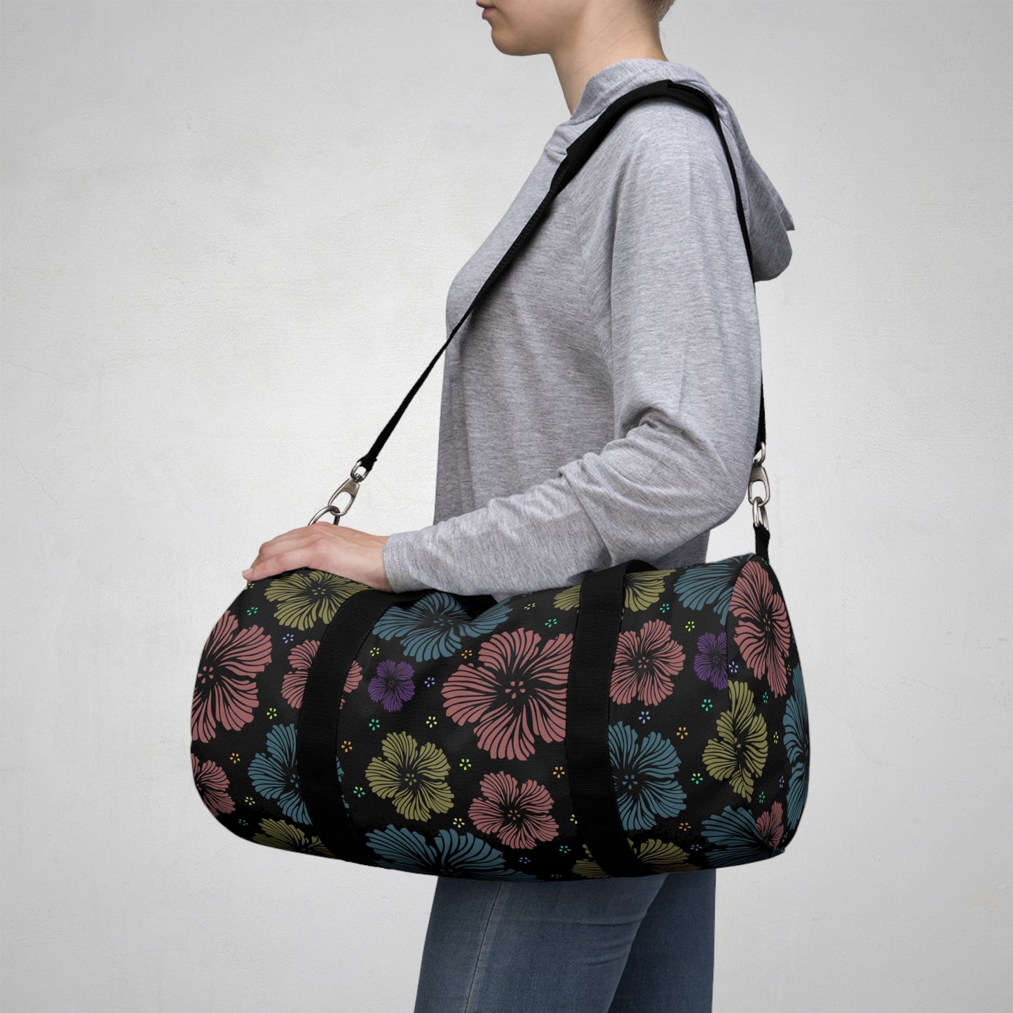 Clean Floral Vibes Duffel Bag