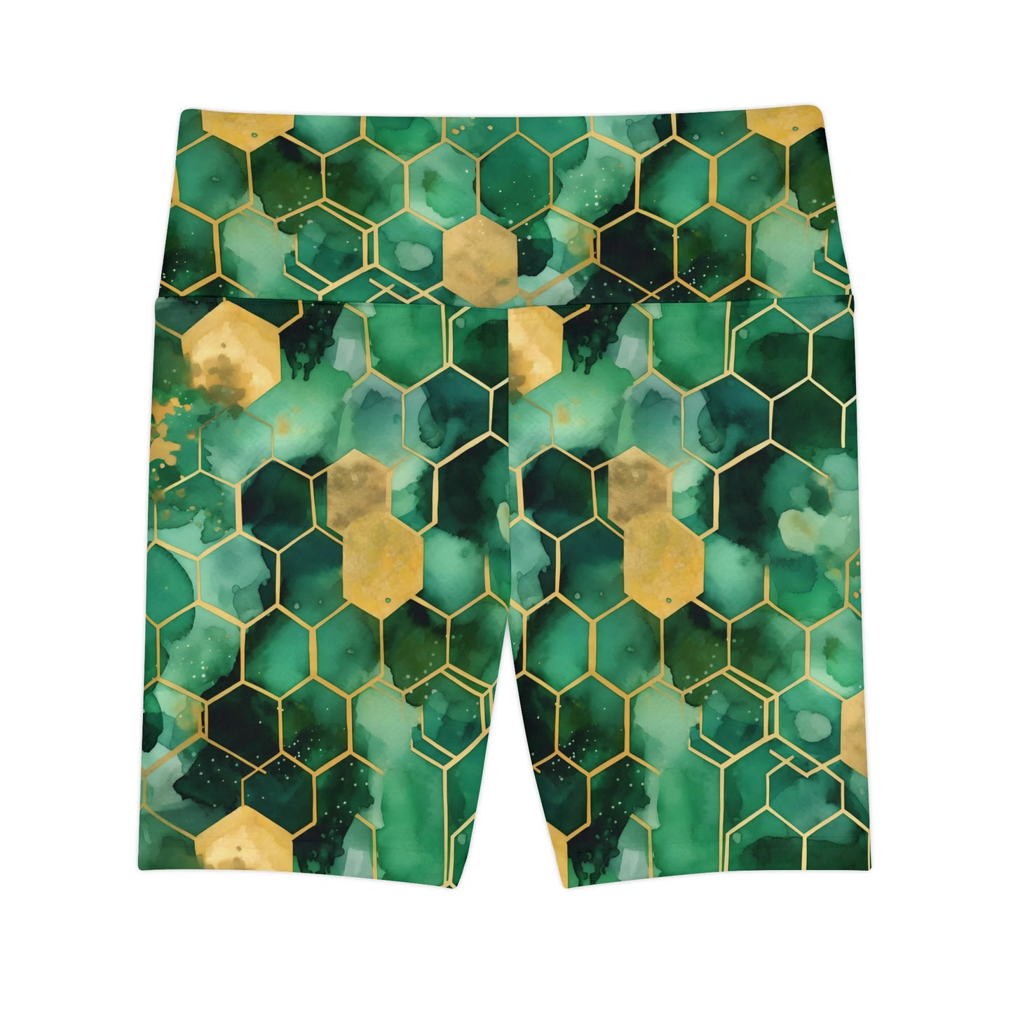 Abstract Verdant Elegance Biker Shorts