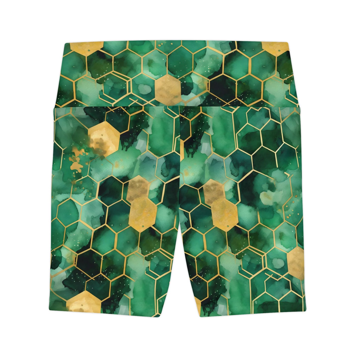 Abstract Verdant Elegance Biker Shorts