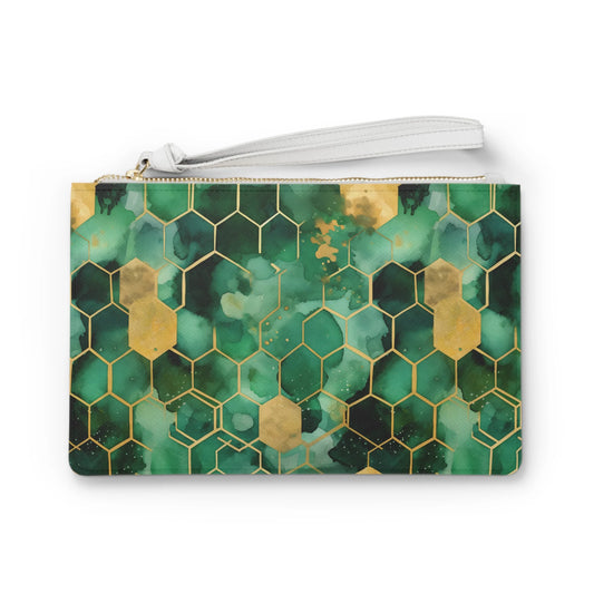 Abstract Verdant Elegance Clutch