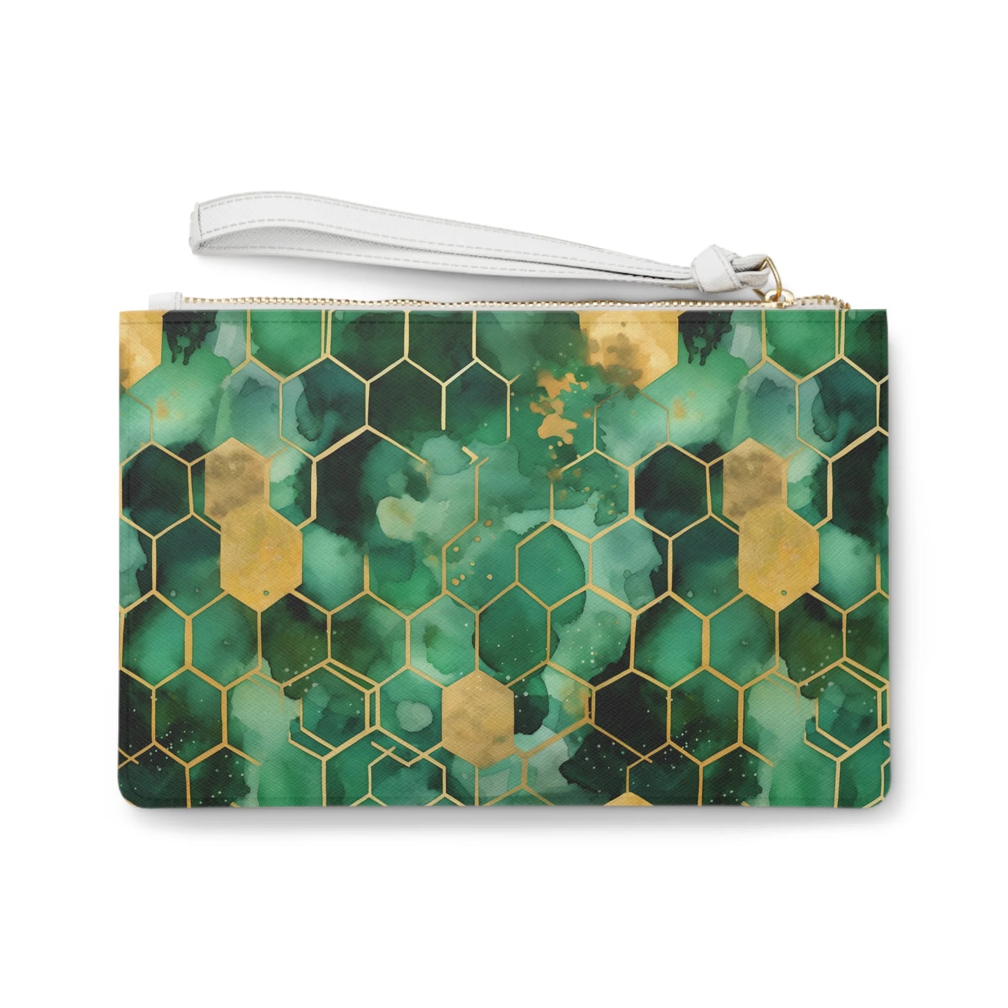 Abstract Verdant Elegance Clutch