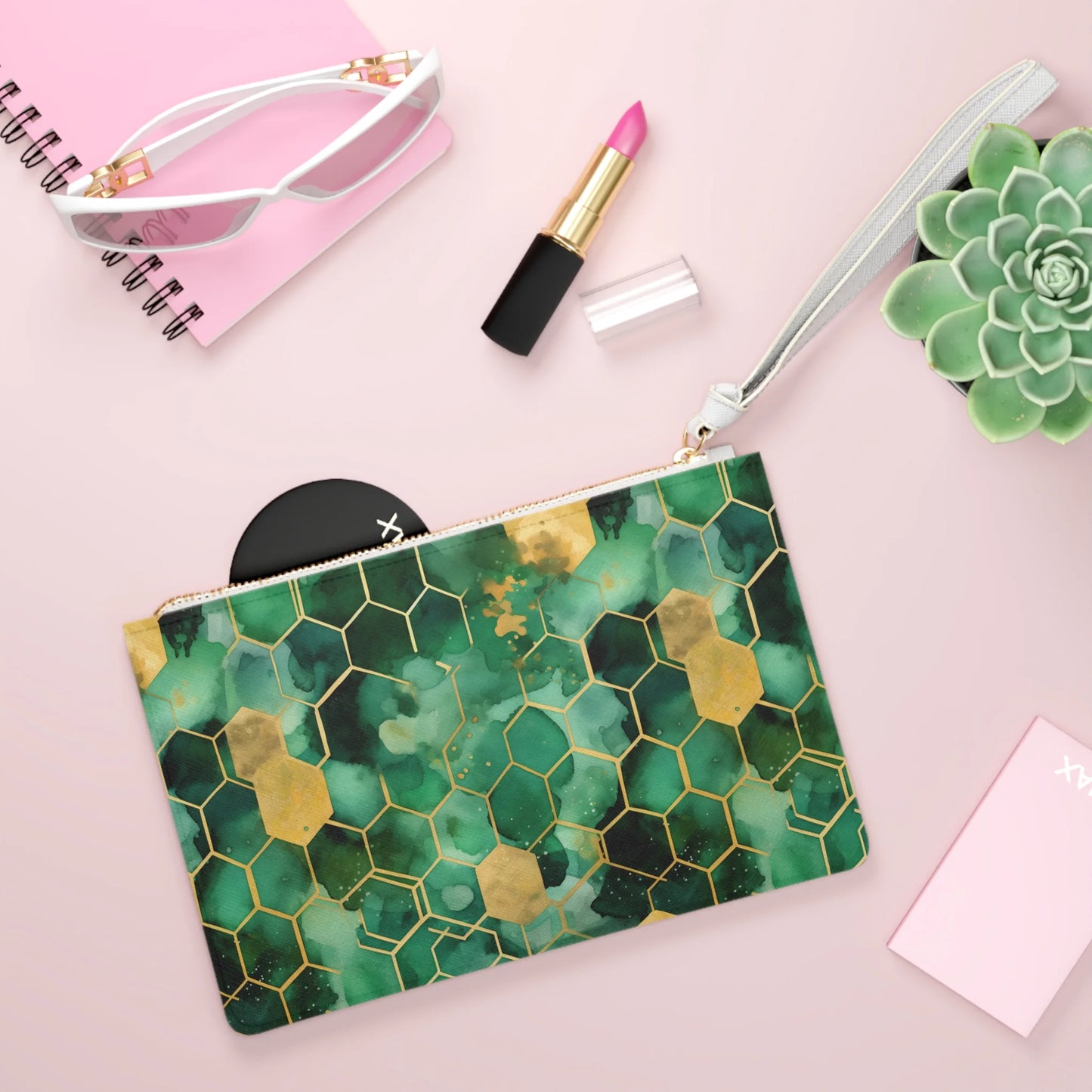 Abstract Verdant Elegance Clutch