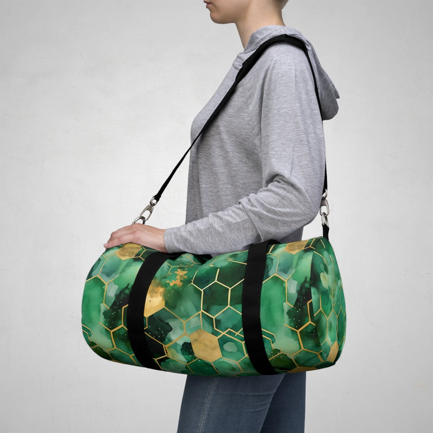 Abstract Verdant Elegance Duffel Bag