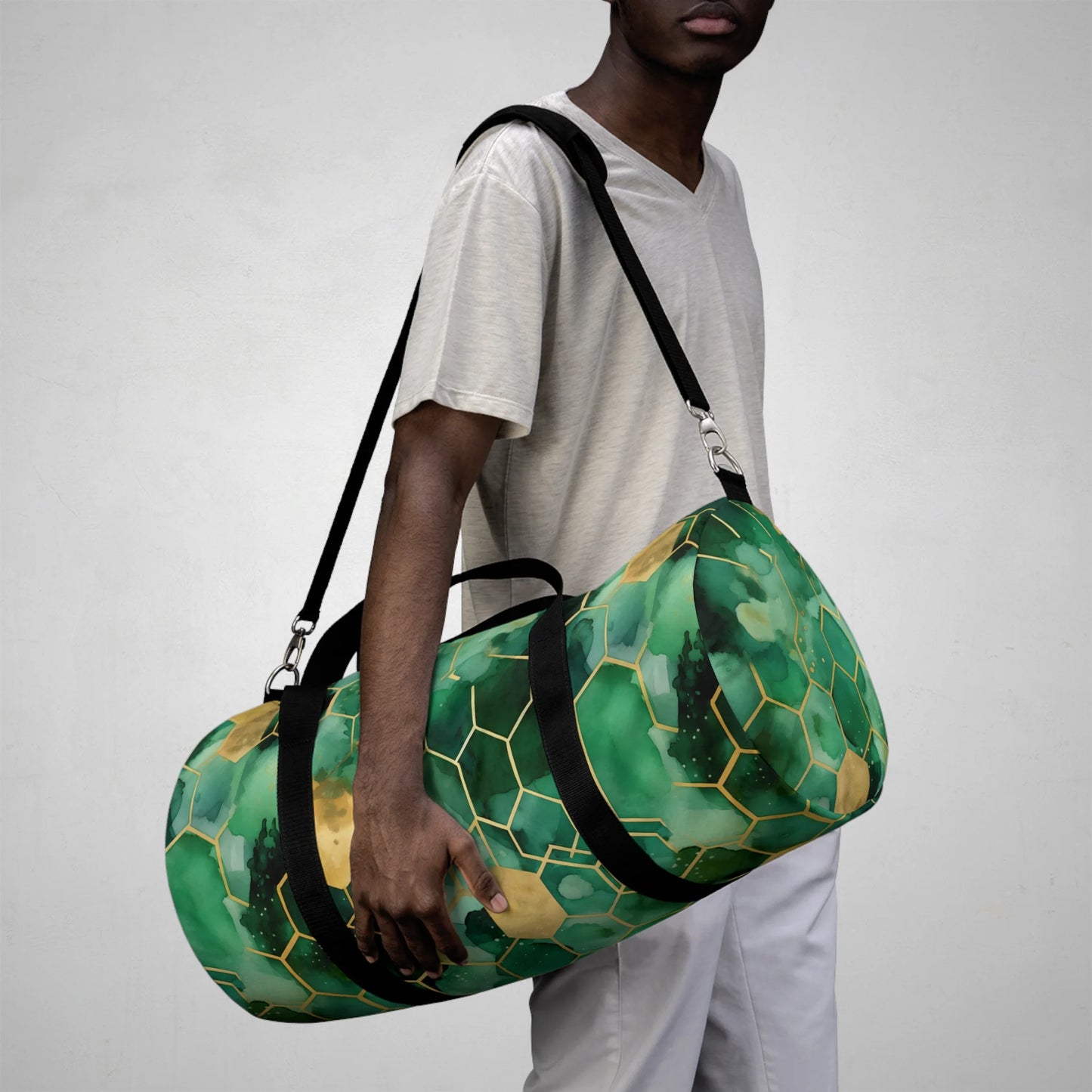 Abstract Verdant Elegance Duffel Bag