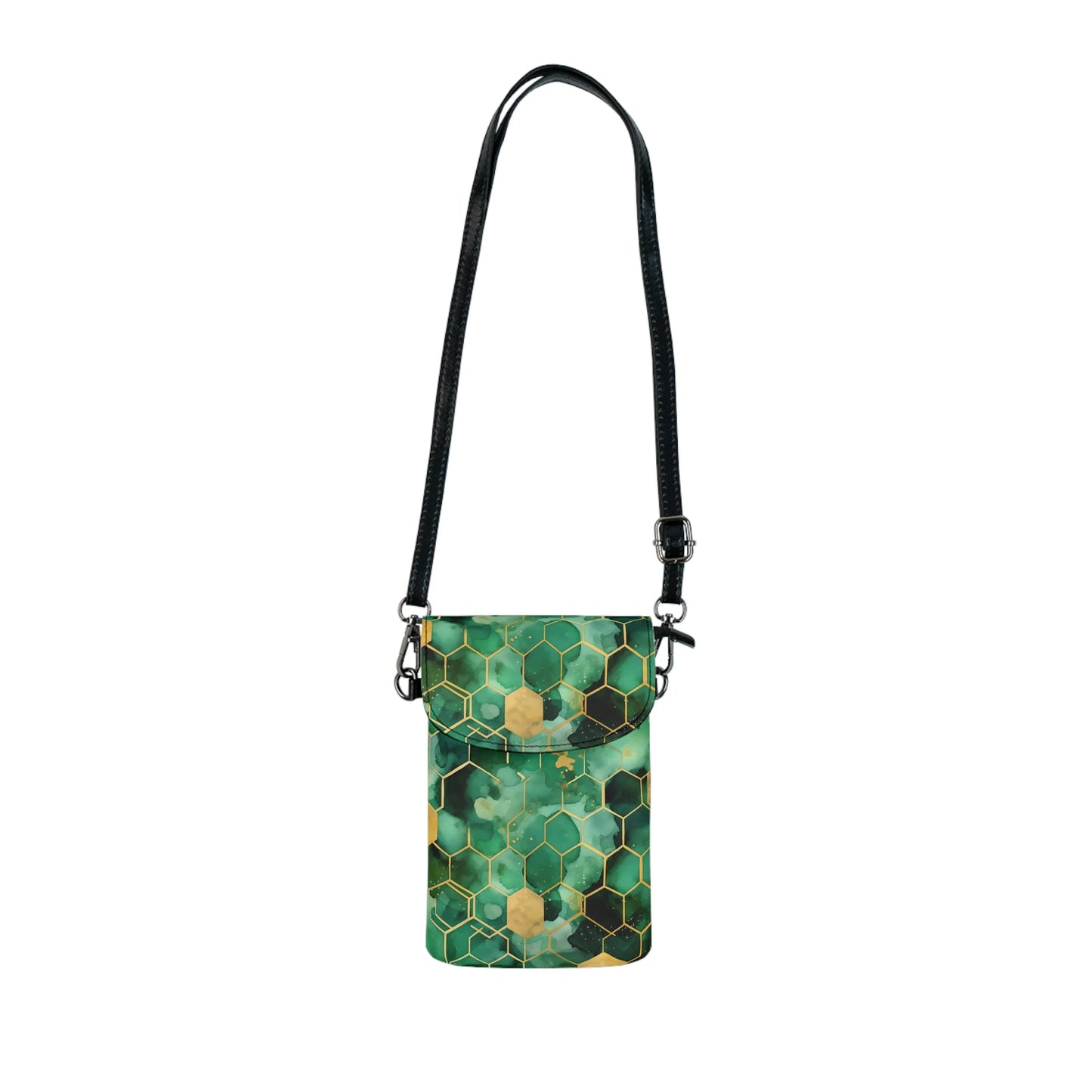 Abstract Verdant Elegance Small Phone Wallet