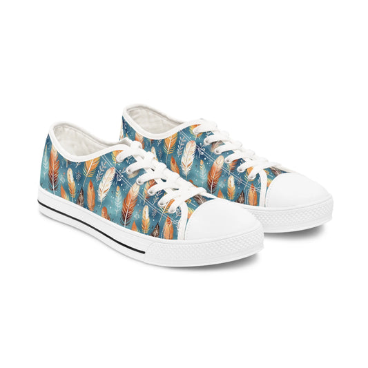 Blue & Orange Feather’s Tale Low Top Sneakers