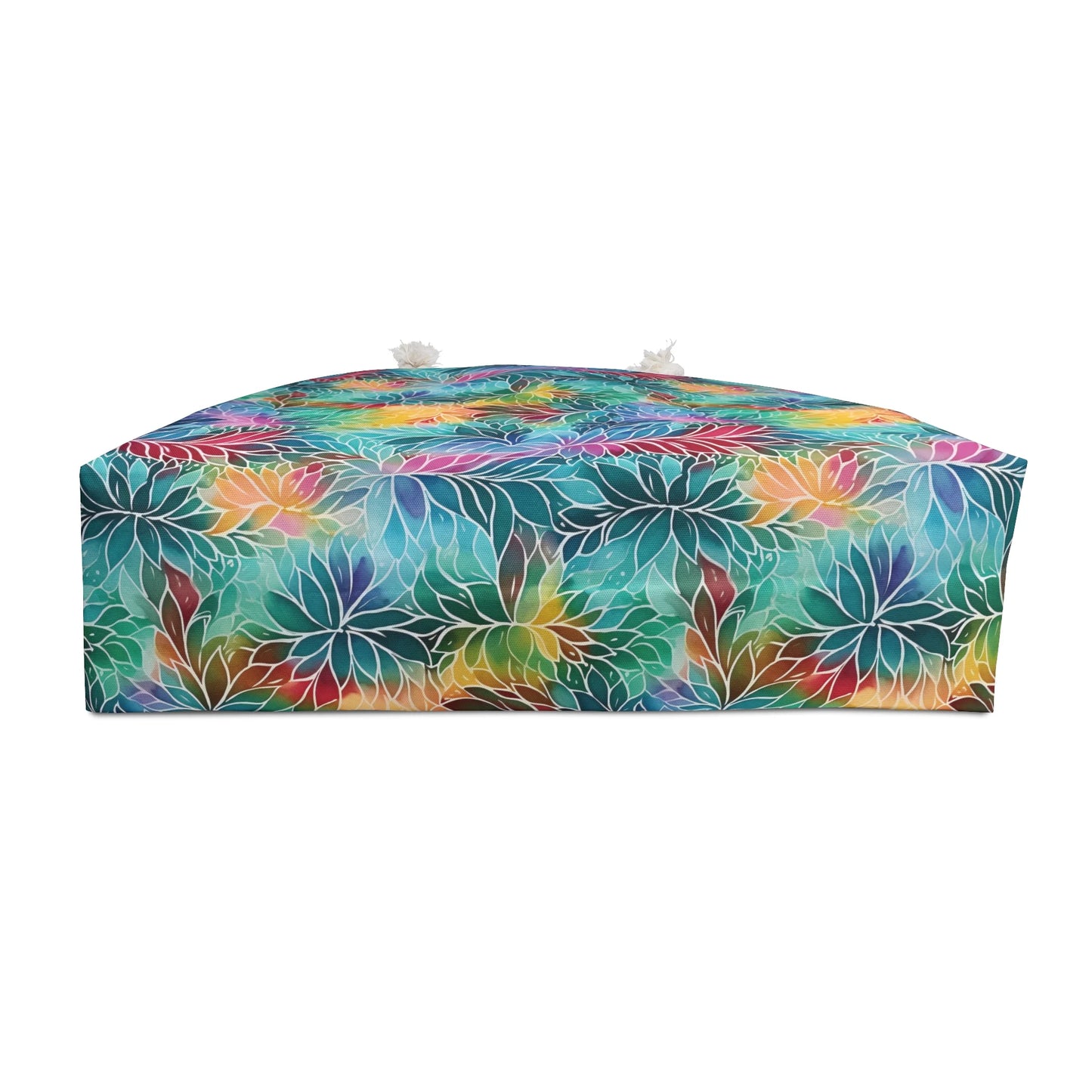 Rainbow Flowers Boho Weekender Bag