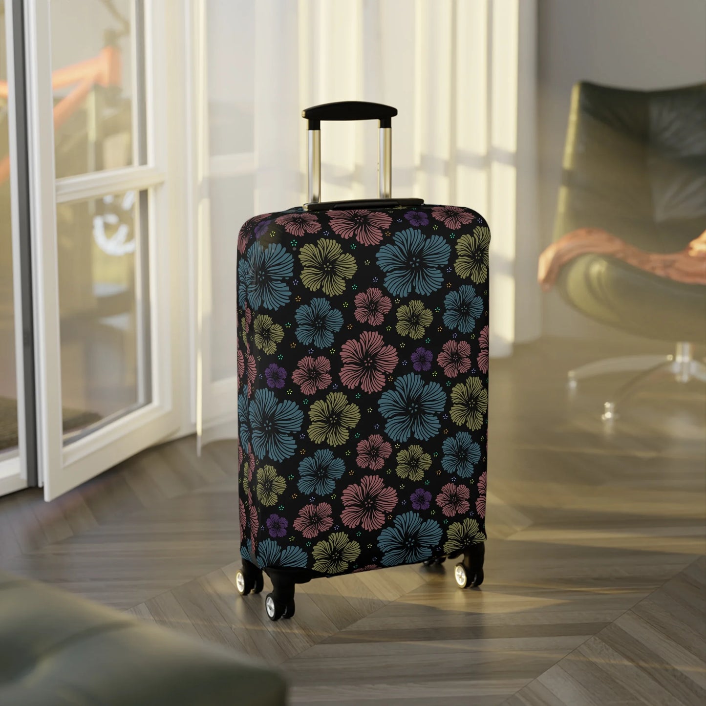 Clean Floral Vibes Luggage Cover
