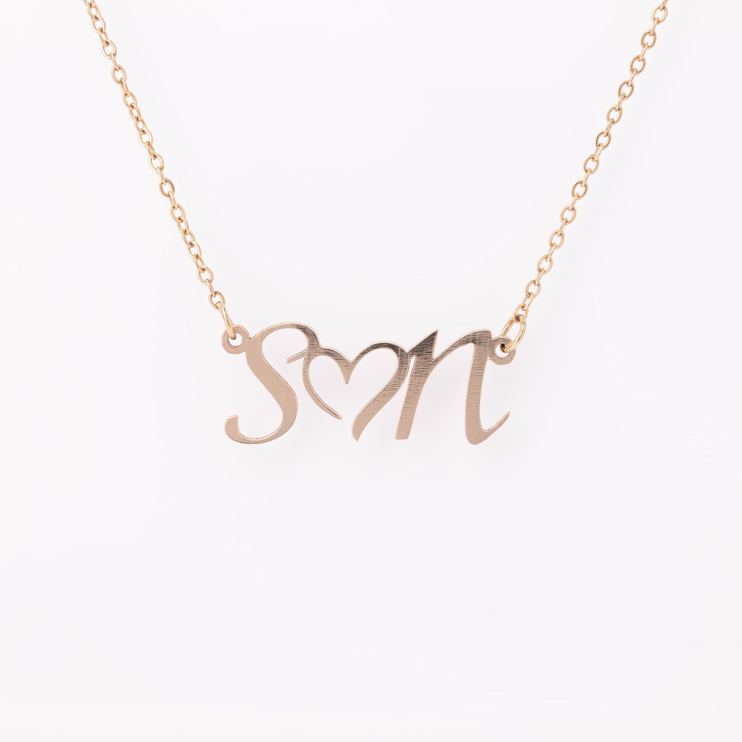Custom Unique Initial Heart Necklace