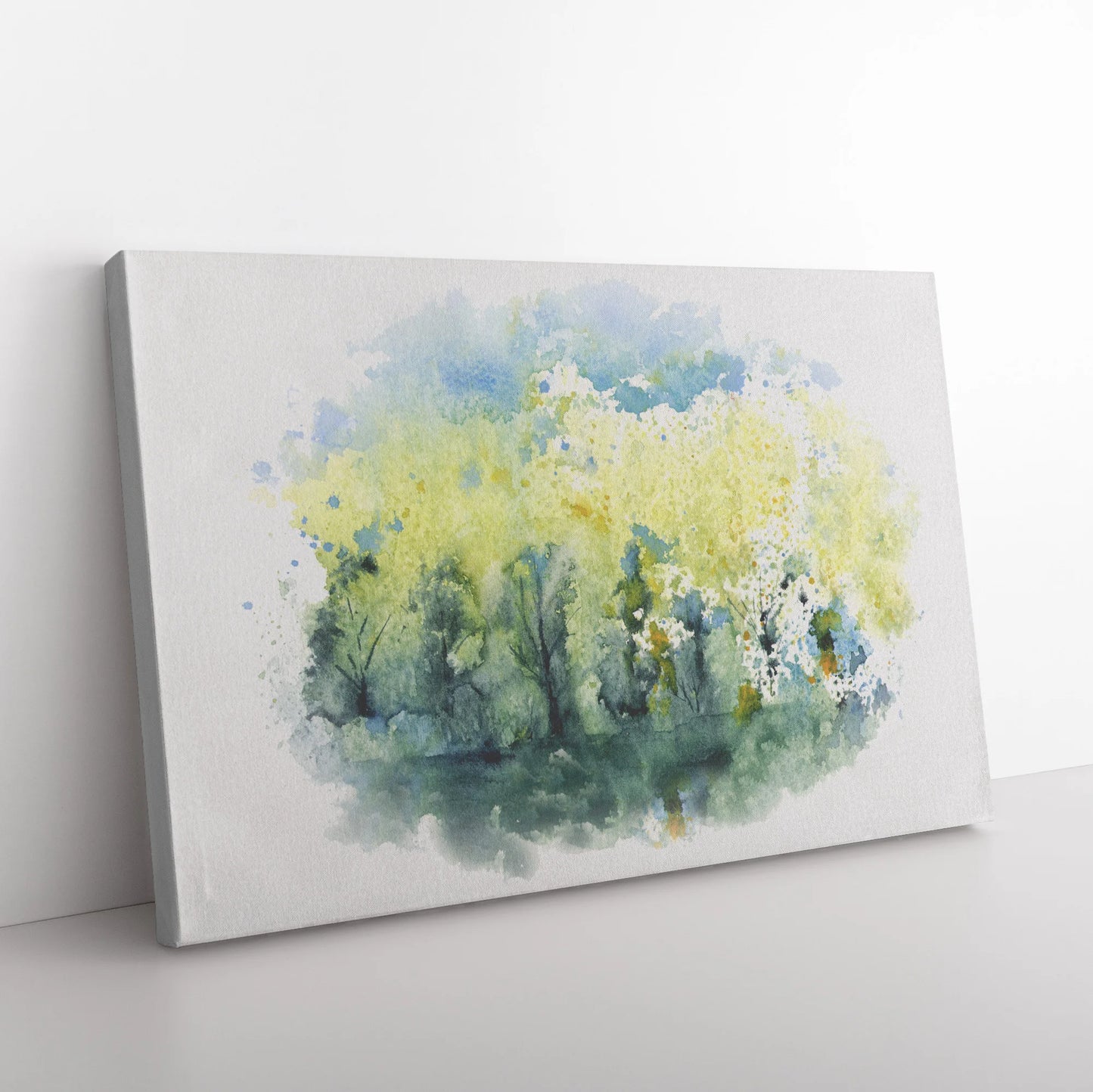 Early Autumn in a Birch Forest Canvas Wall Art
