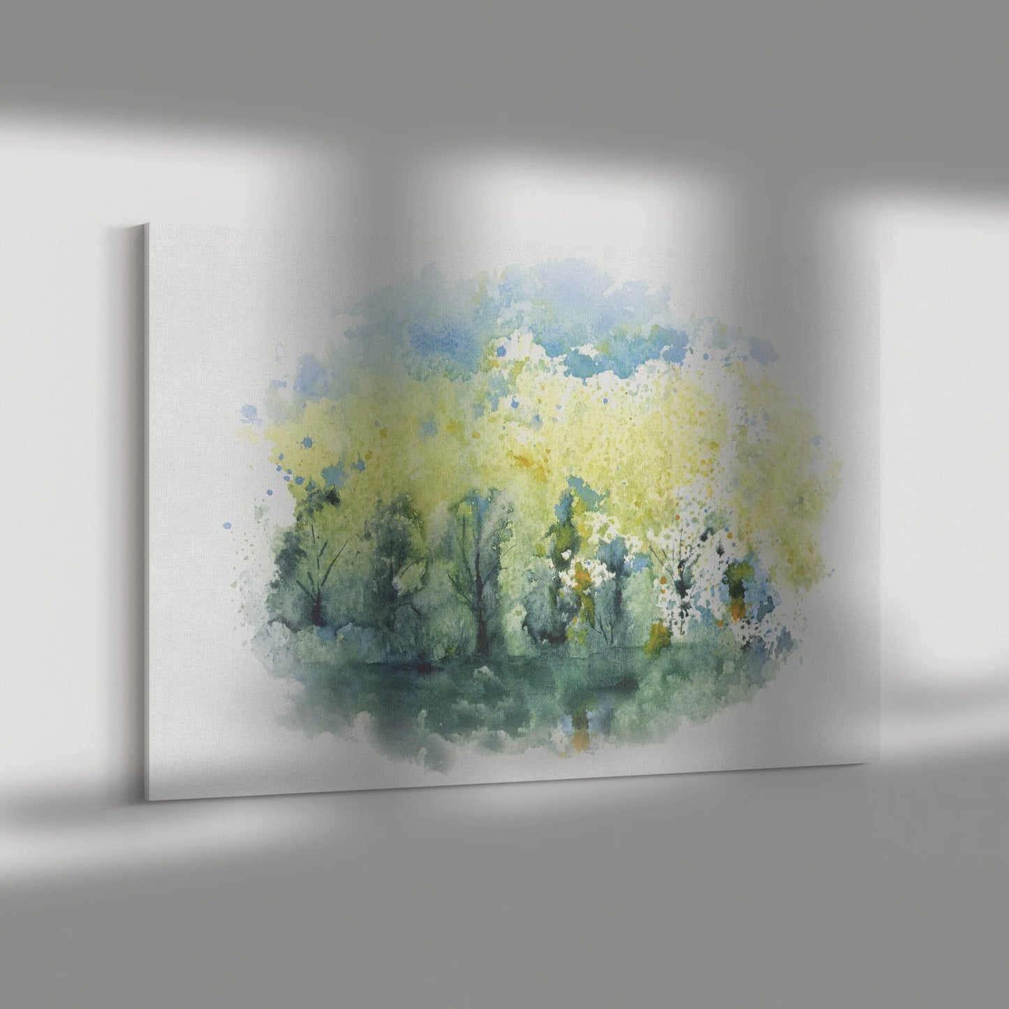 Early Autumn in a Birch Forest Canvas Wall Art