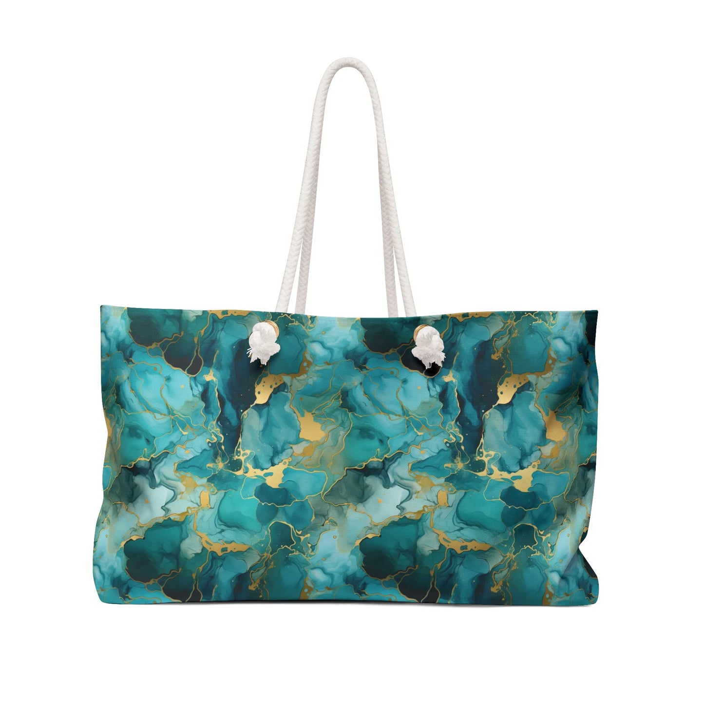 Mystic Turquoise Marble Weekender Bag
