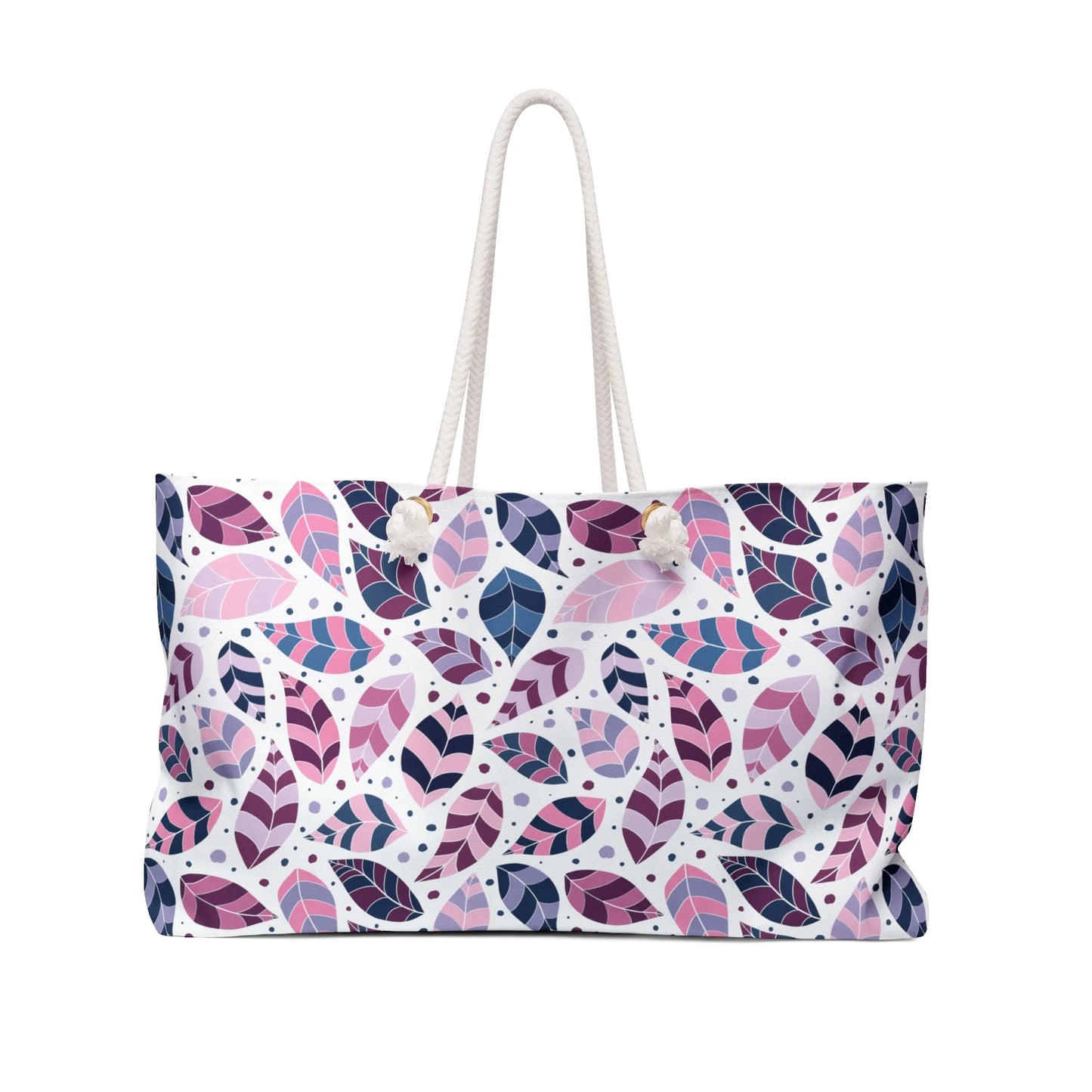 Pink Leafy Ornament Weekender Bag