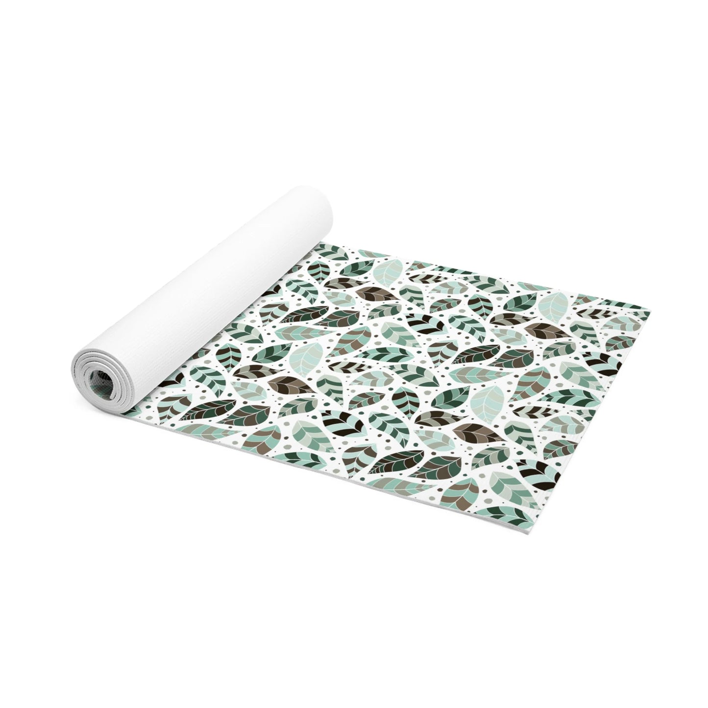 Green Leafy Ornament Foam Yoga Mat