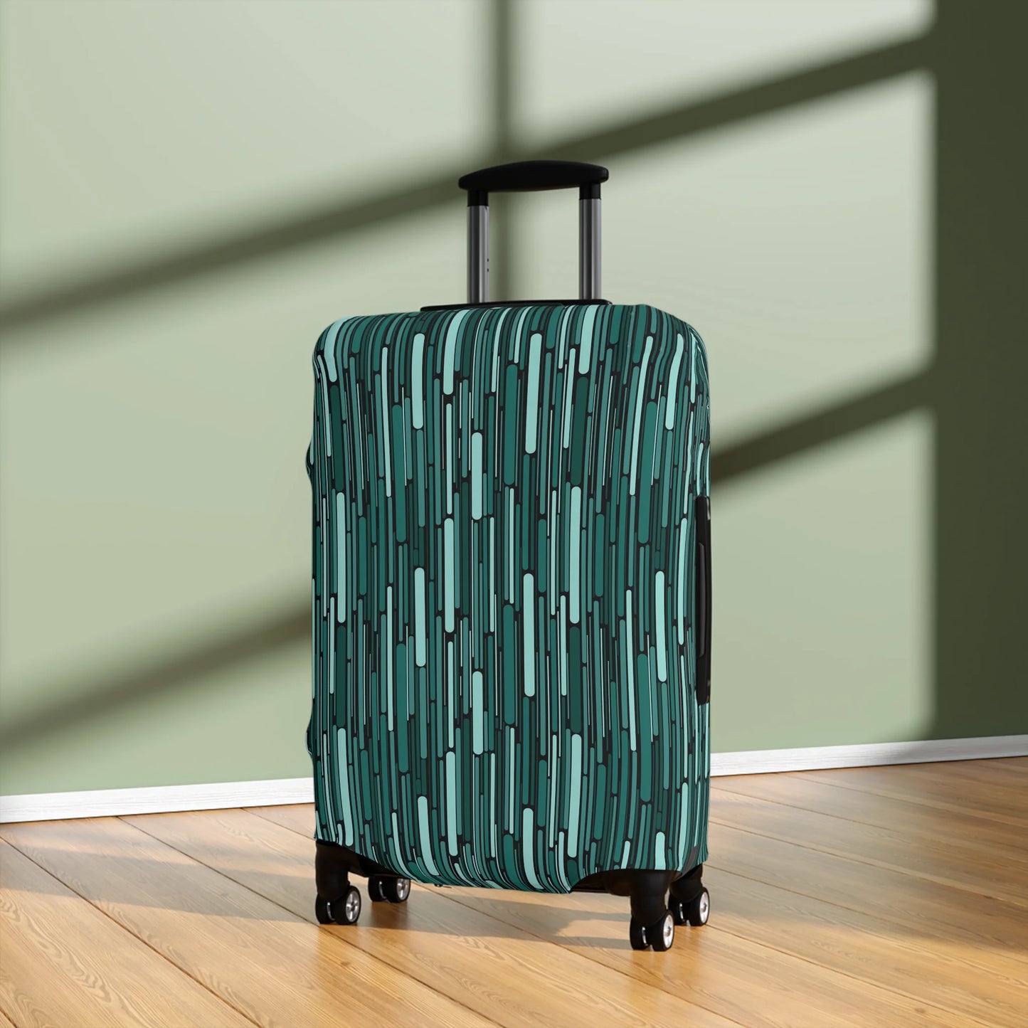 Green Rain Ornament Luggage Cover