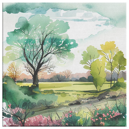Green Spring Landscape Wall Art