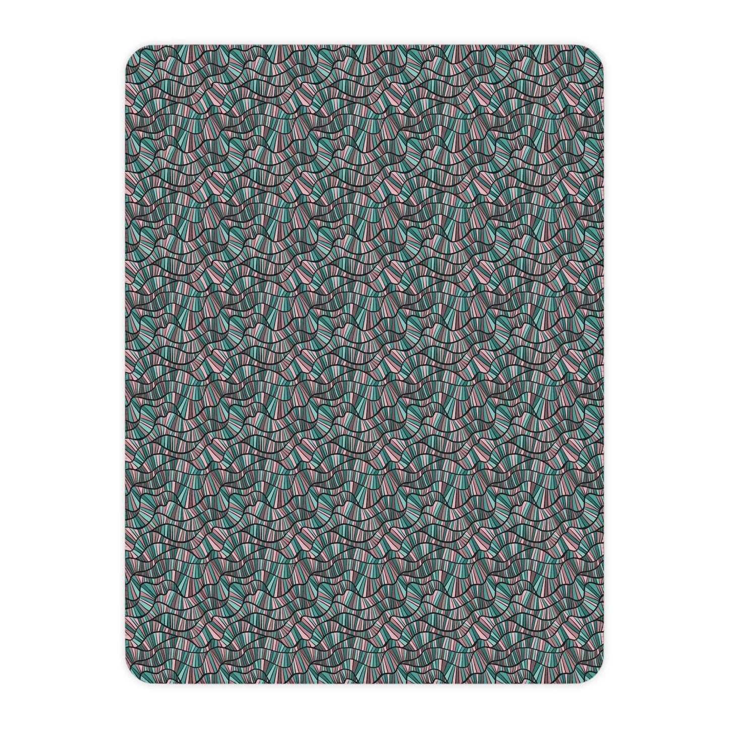 Gren'n'rose Artistic Abstractions Tan Sherpa Blanket