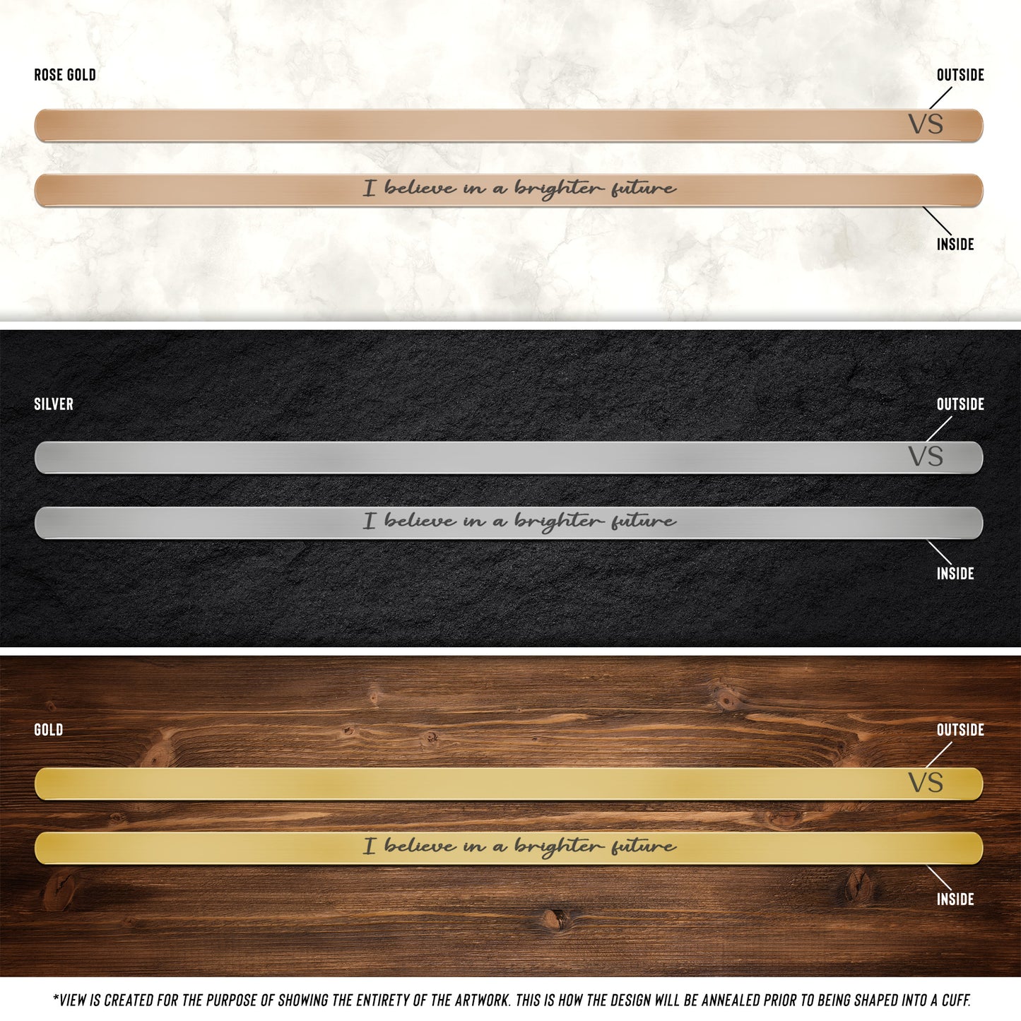 I Believe in a Brighter Future Cuff Bracelet