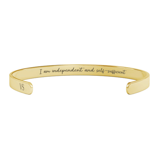 I am Independent and Self-Sufficient Cuff Bracelet