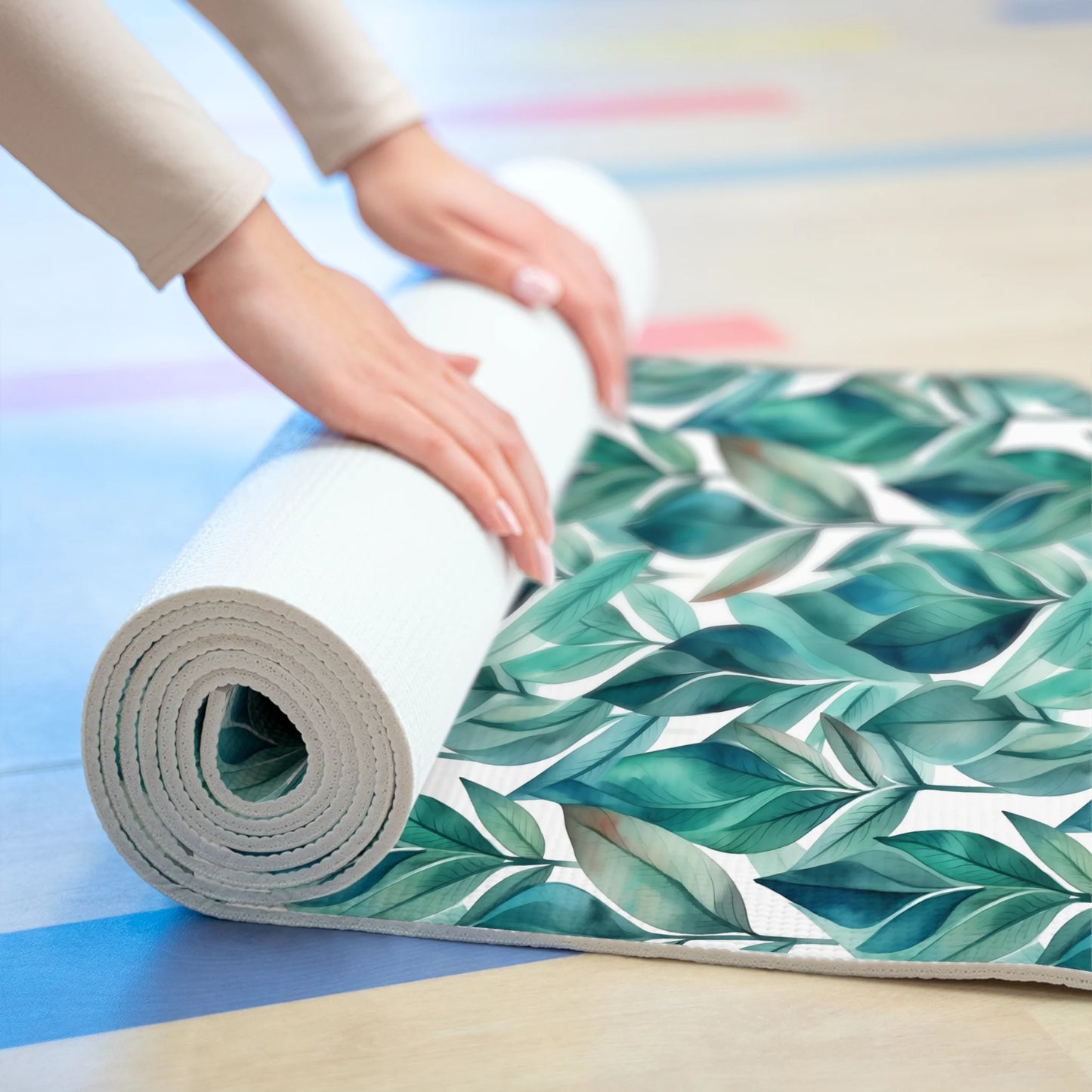 Leafy Chic Foam Yoga Mat