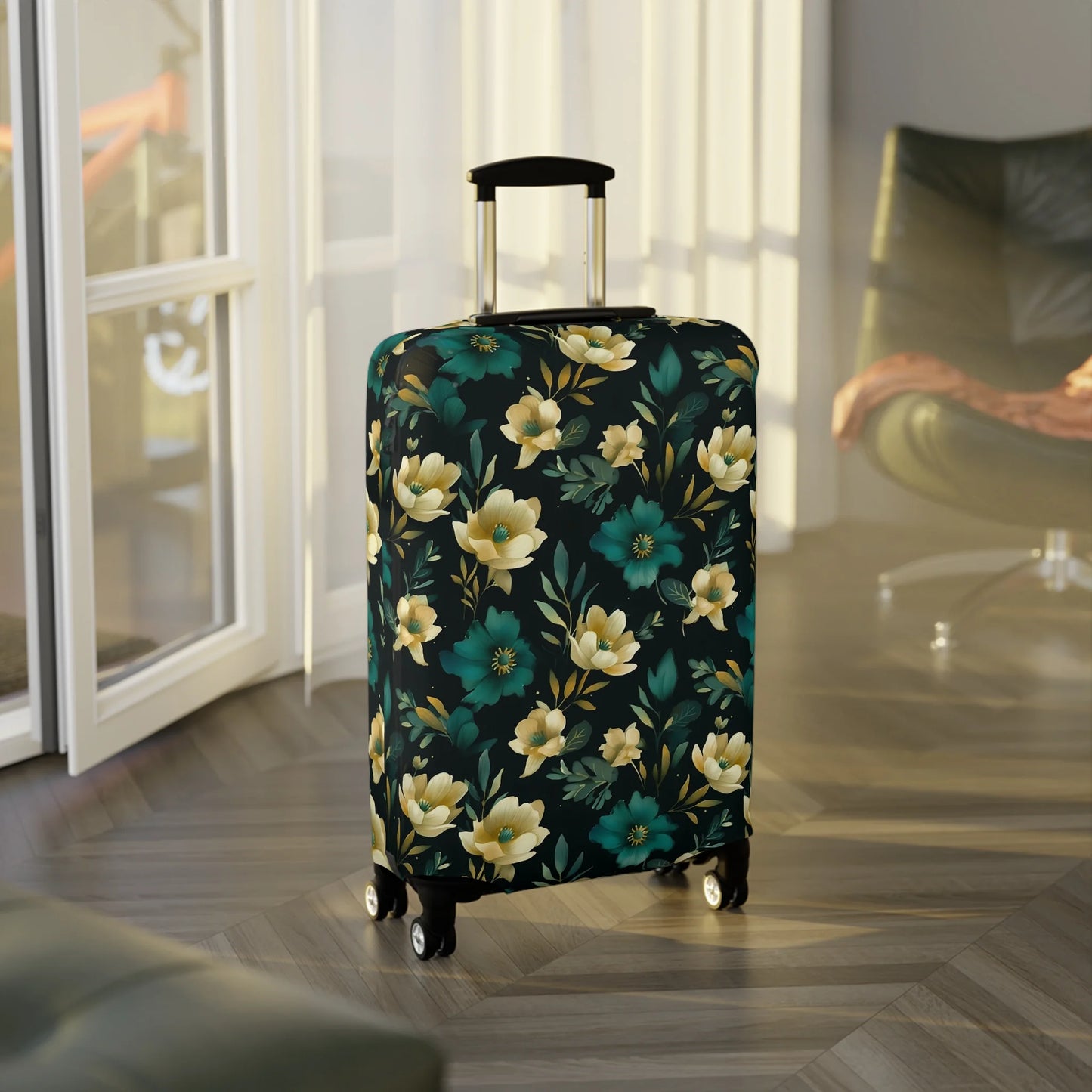 Minimalist Blooms Luggage Cover