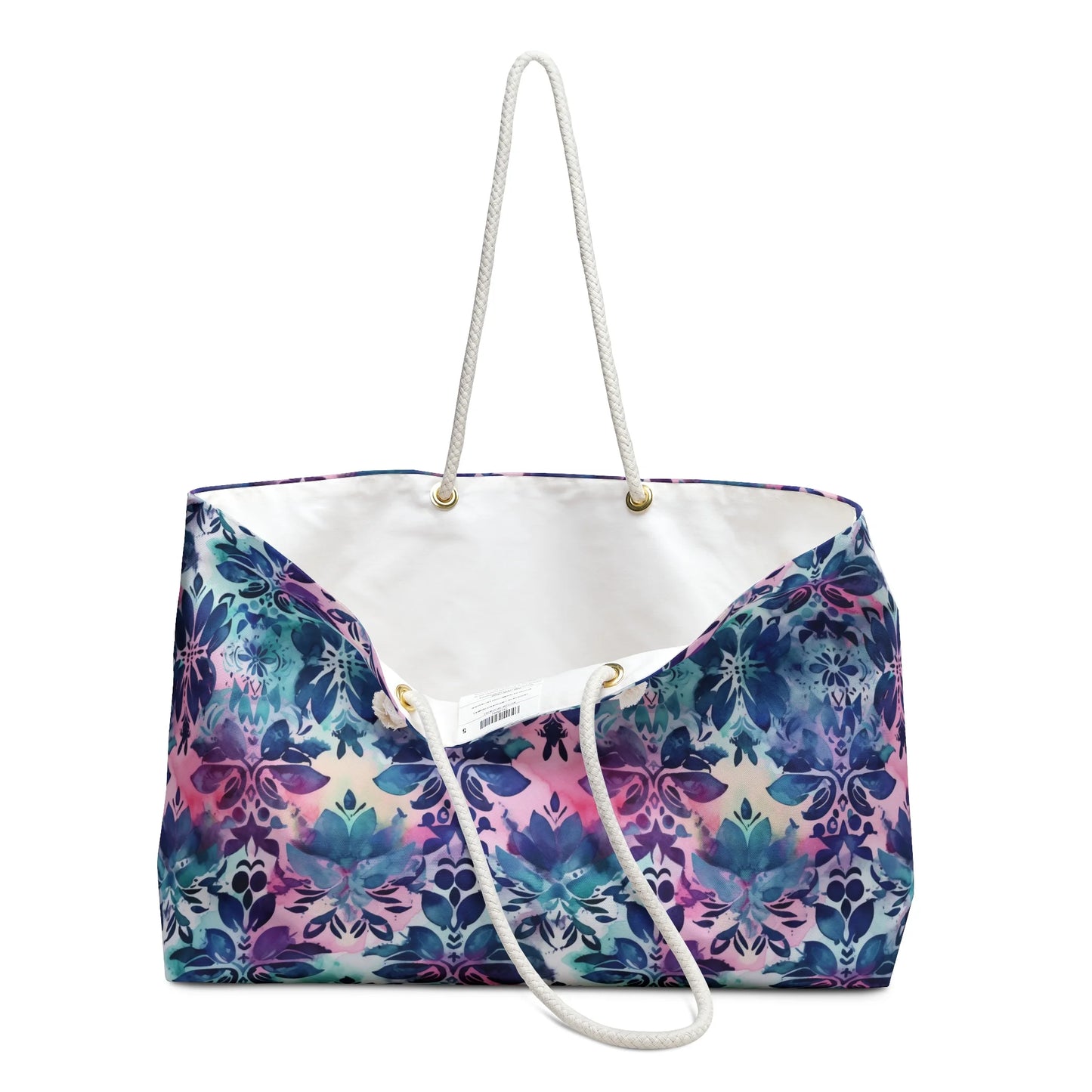 Blue Floral Boho Dream Weekender Bag