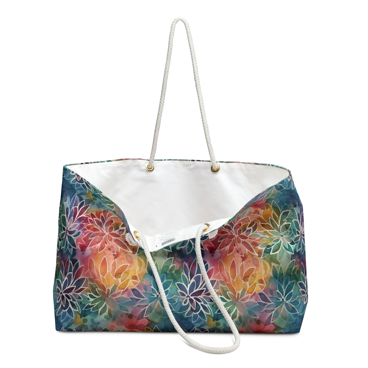 Colorful Summer Floral Abstraction Weekender Bag