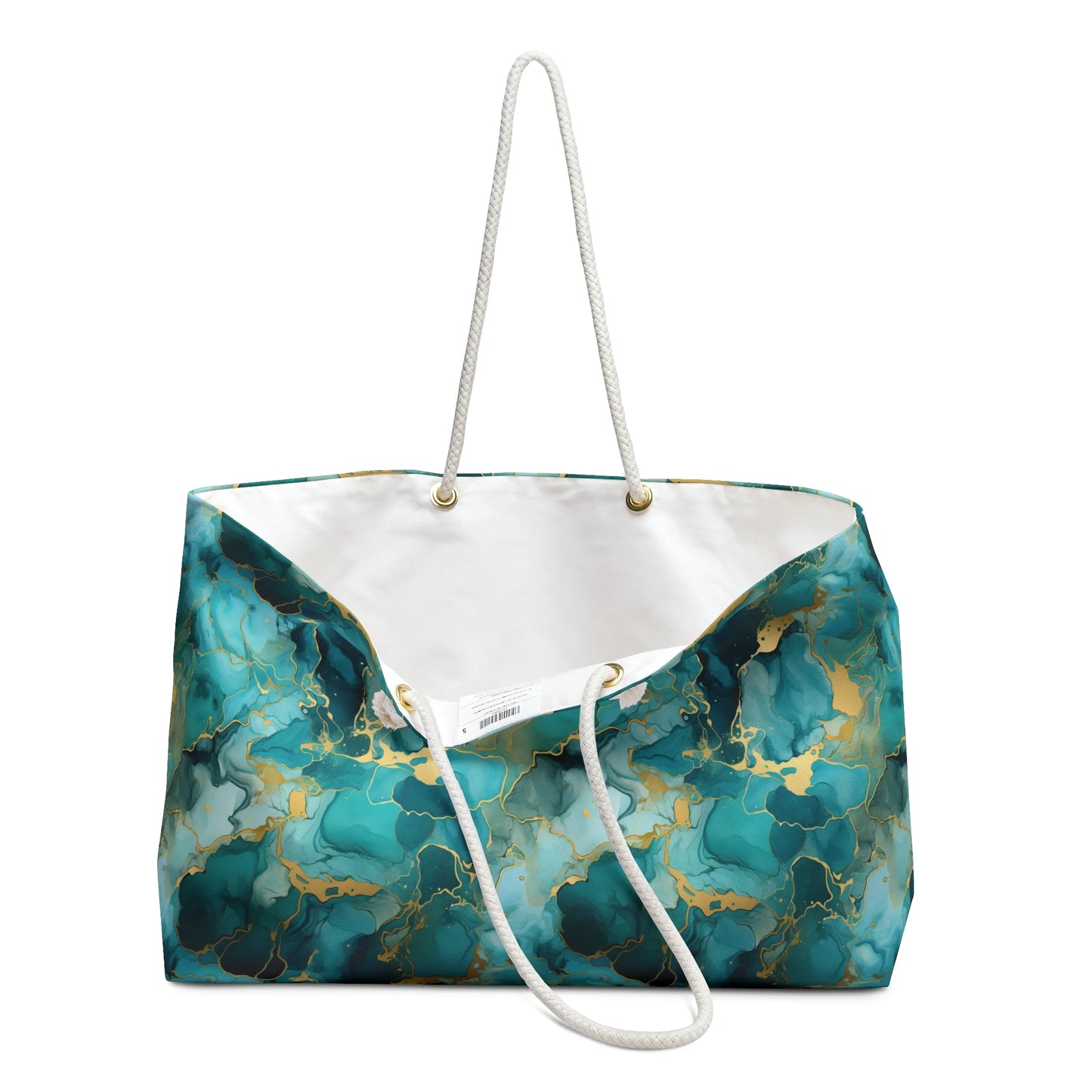 Mystic Turquoise Marble Weekender Bag