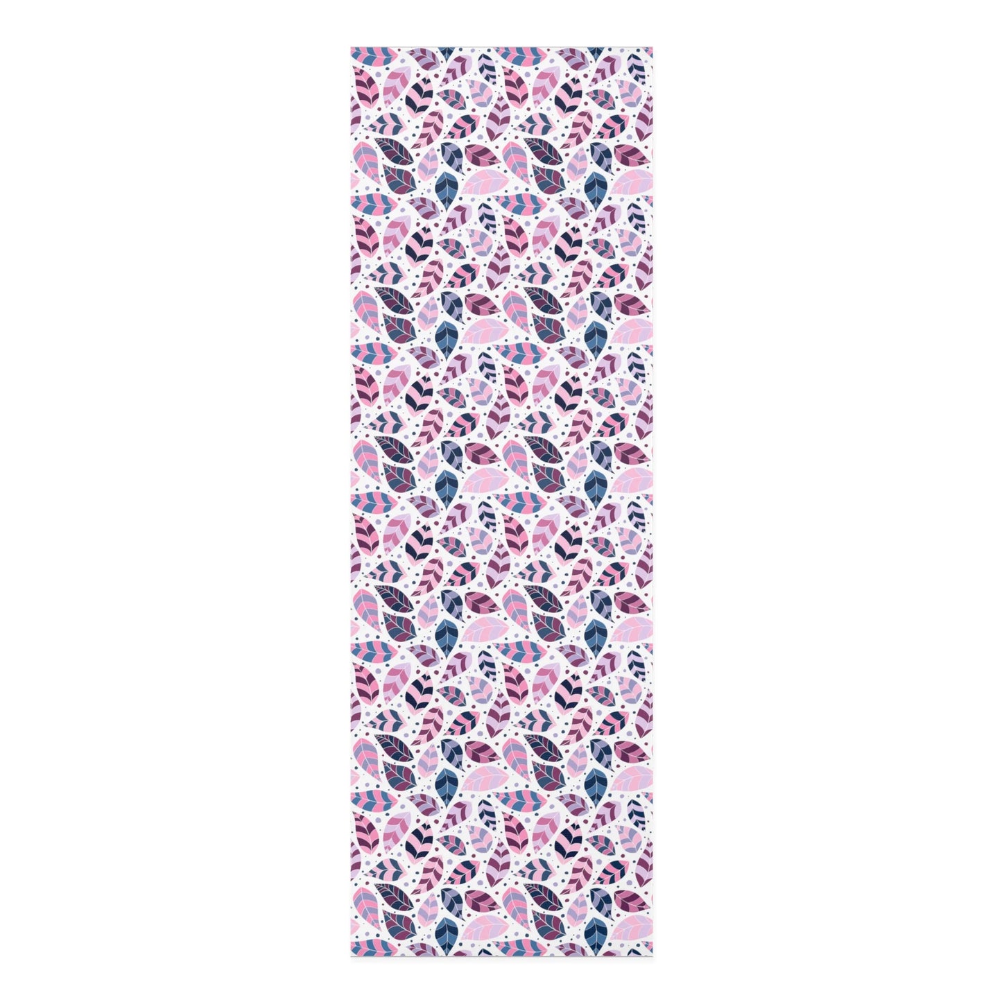 Pink Leafy Ornament Foam Yoga Mat