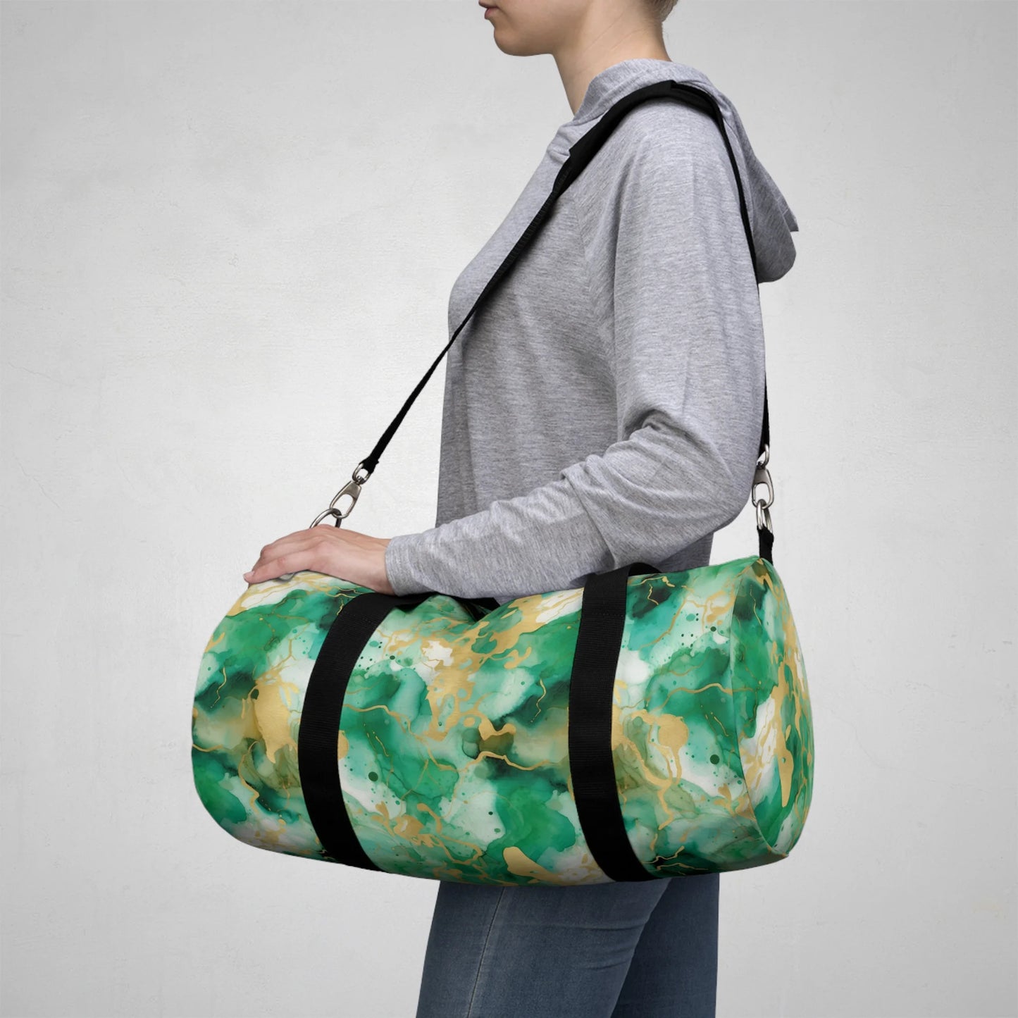 Simplicity in Green Duffel Bag