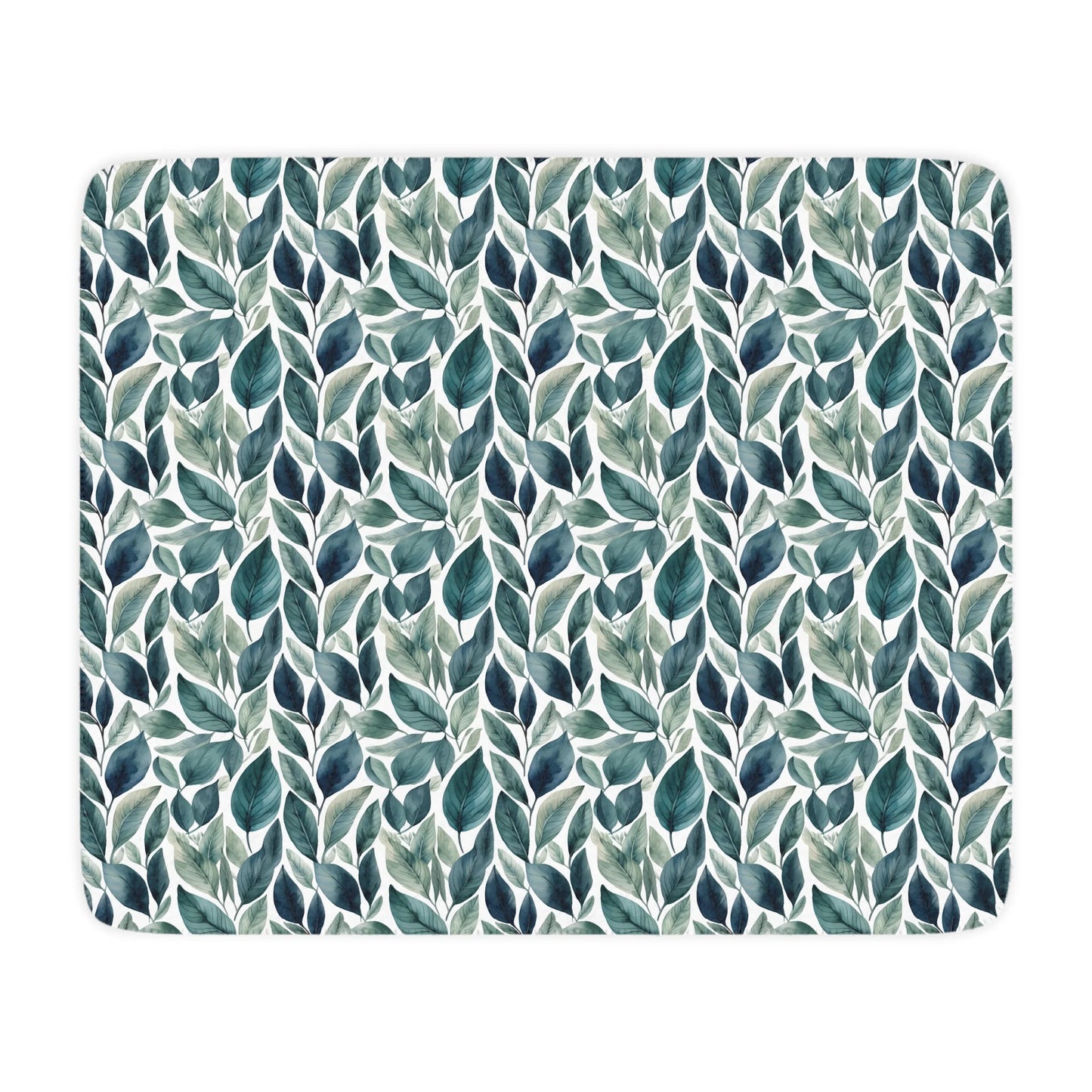 Sleek Foliage Tan Sherpa Blanket