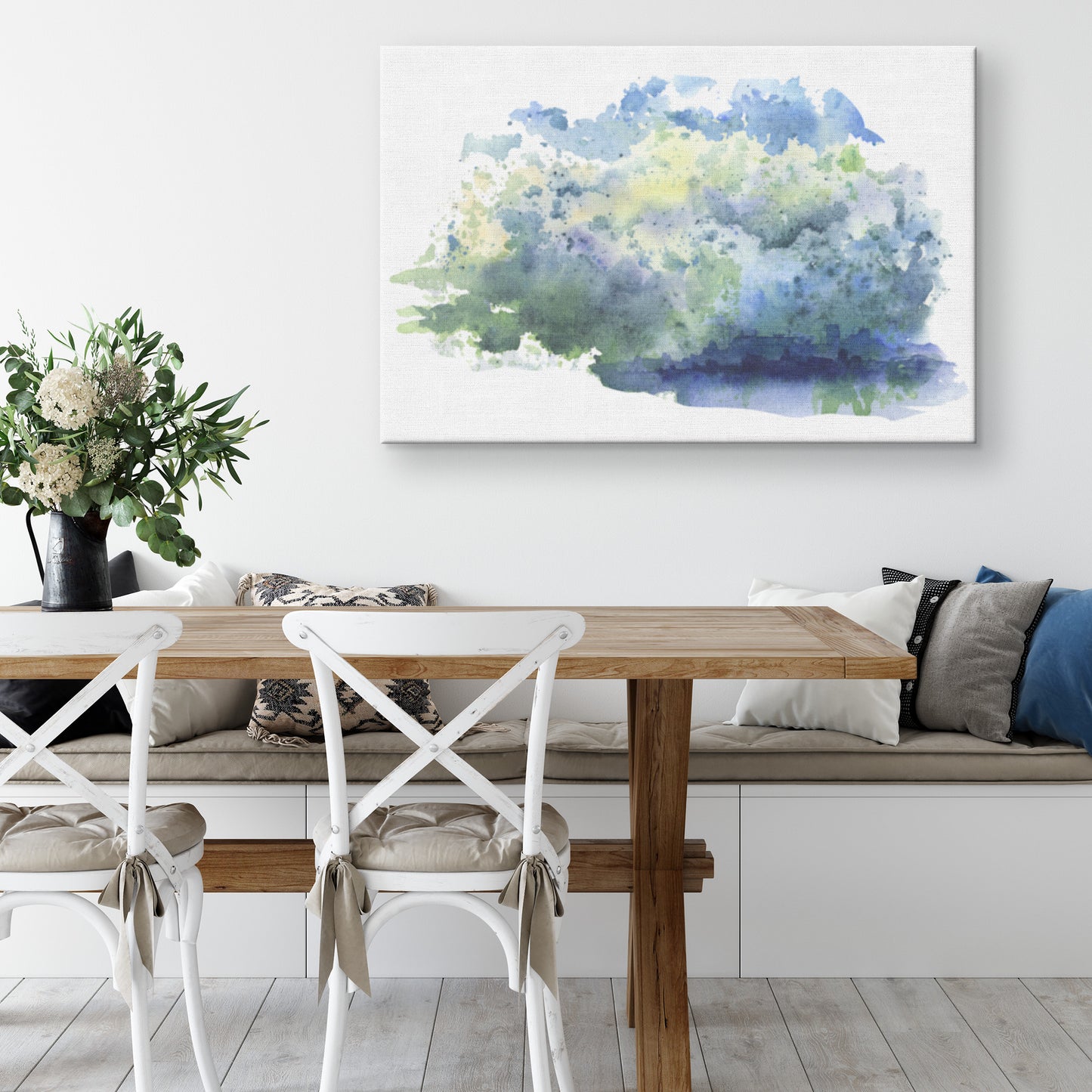 Summer Twilight Over The Forest Canvas Wall Art