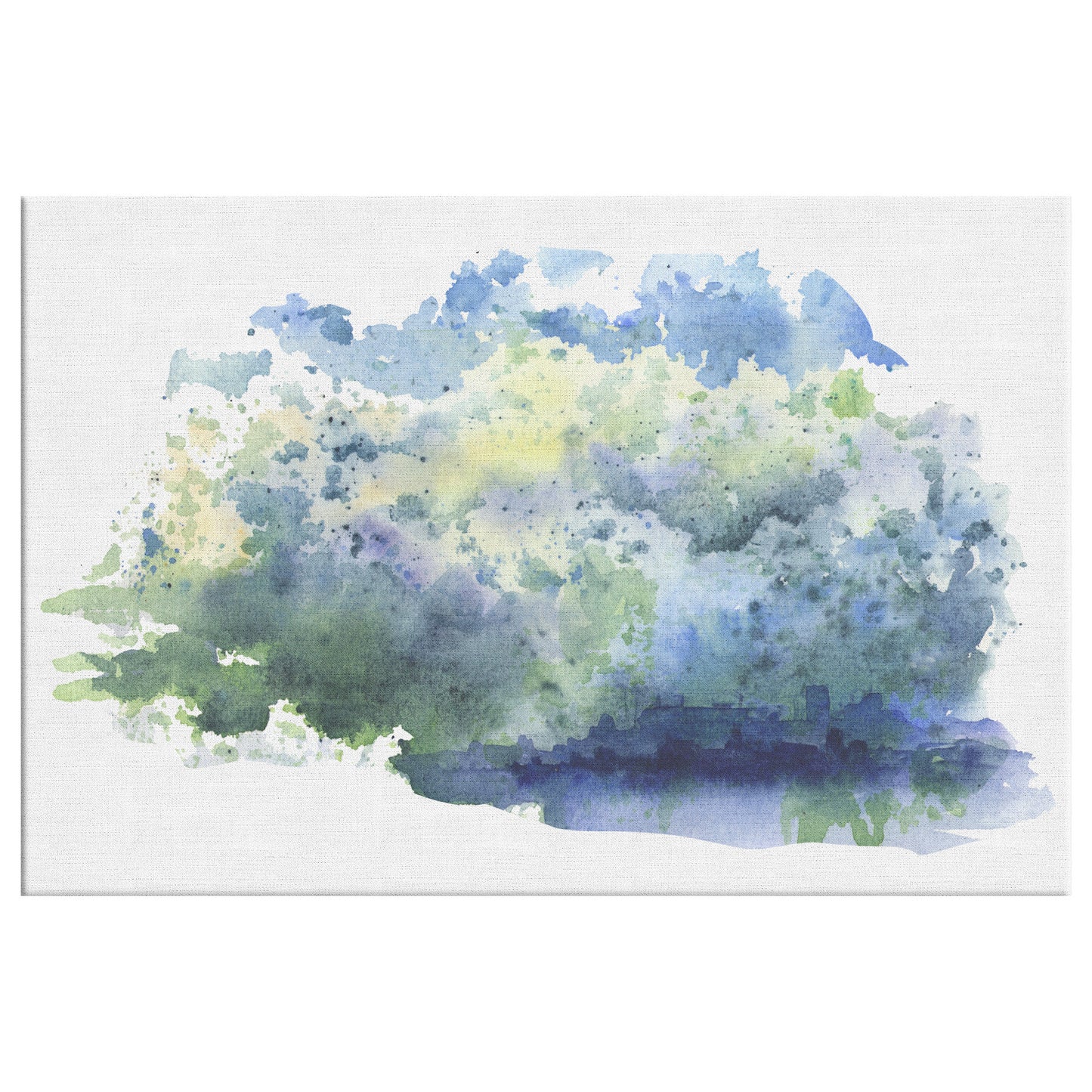 Summer Twilight Over The Forest Canvas Wall Art