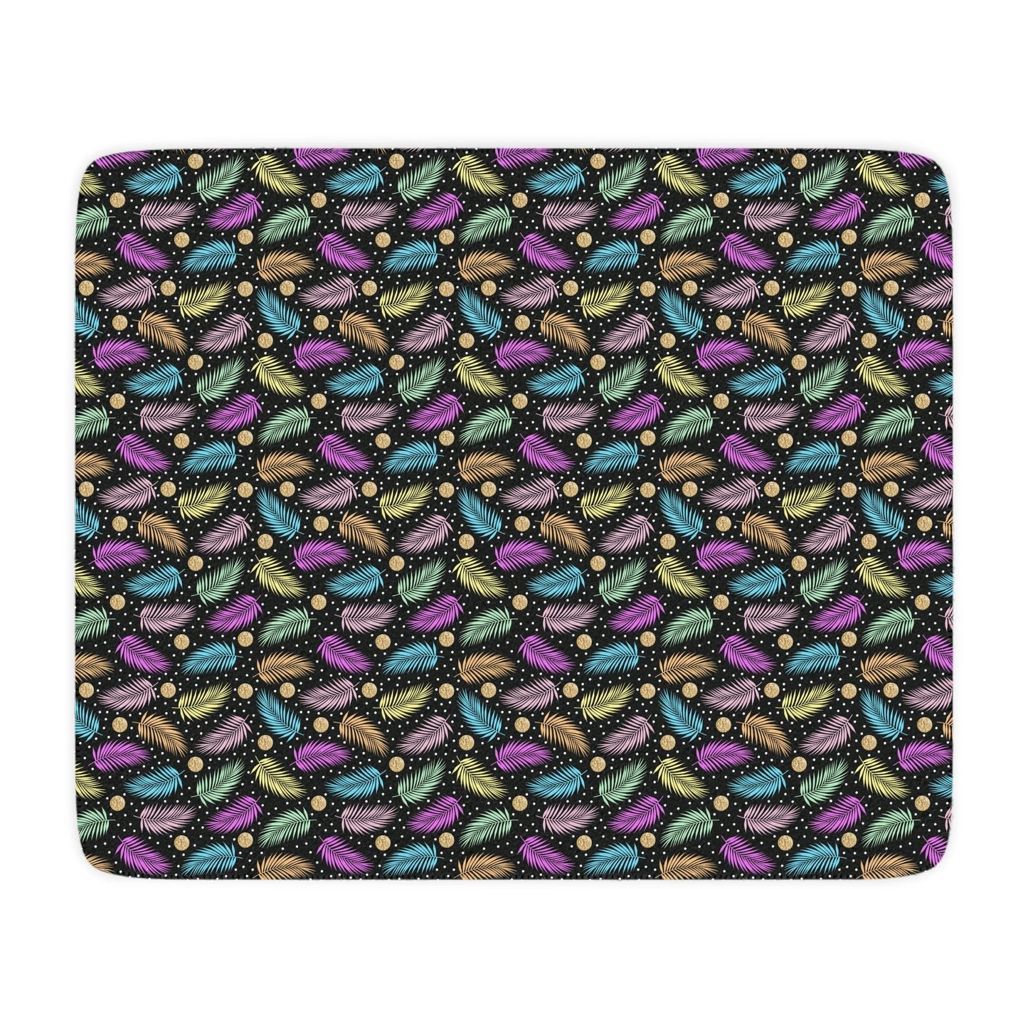 Tropical Tranquility Tan Sherpa Blanket