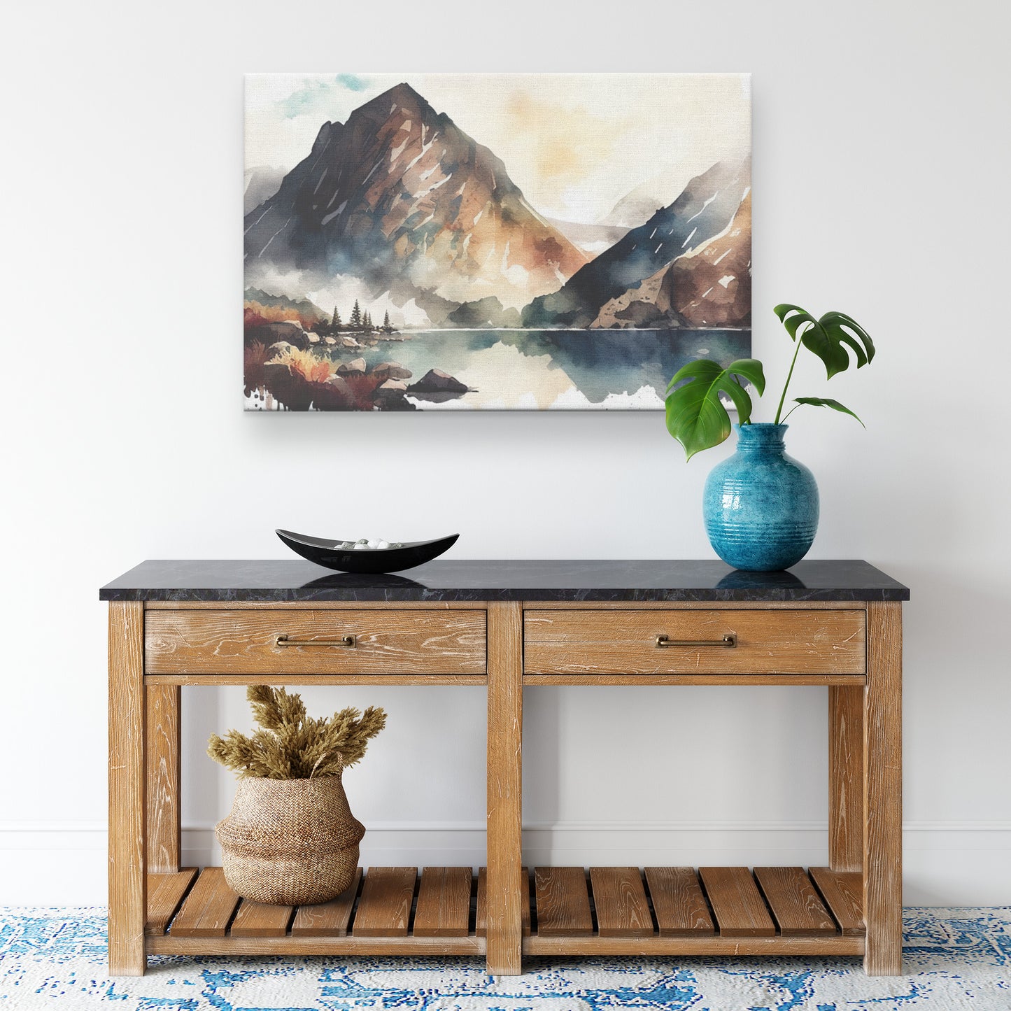 November in Mountains Canvas Wall Art