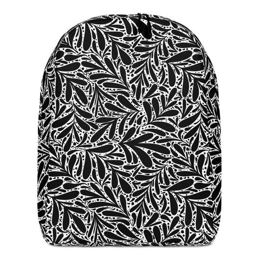 Black Leafy Luxury Backpack