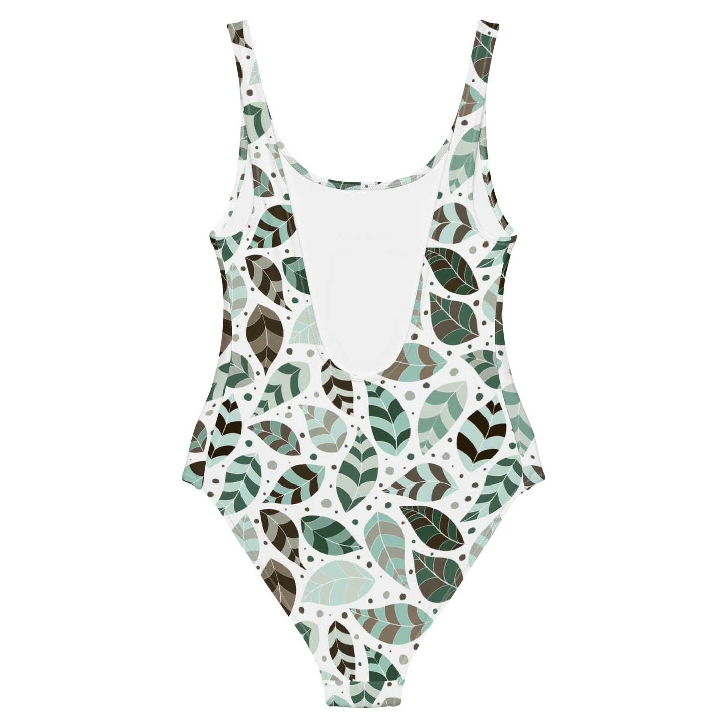 Green Leafy Ornament One-Piece Swimsuit