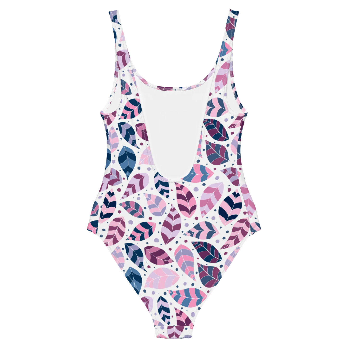 Pink Leafy Ornament One-Piece Swimsuit